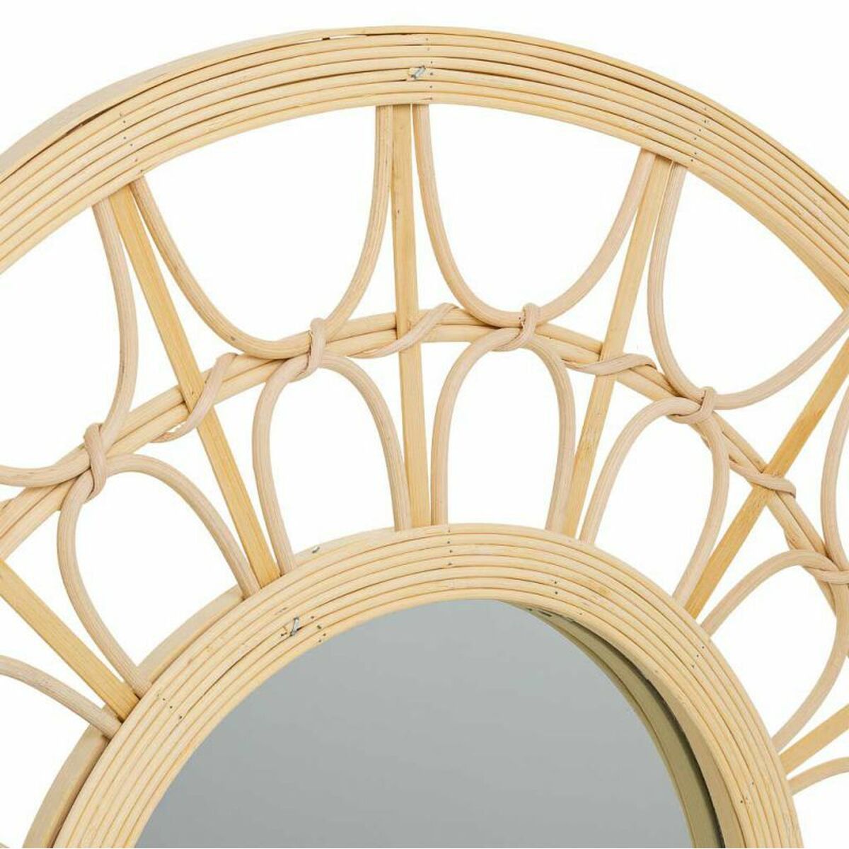 Väggspegel Alexandra House Living Naturell 56 x 2 x 56 cm Cirklar - 5