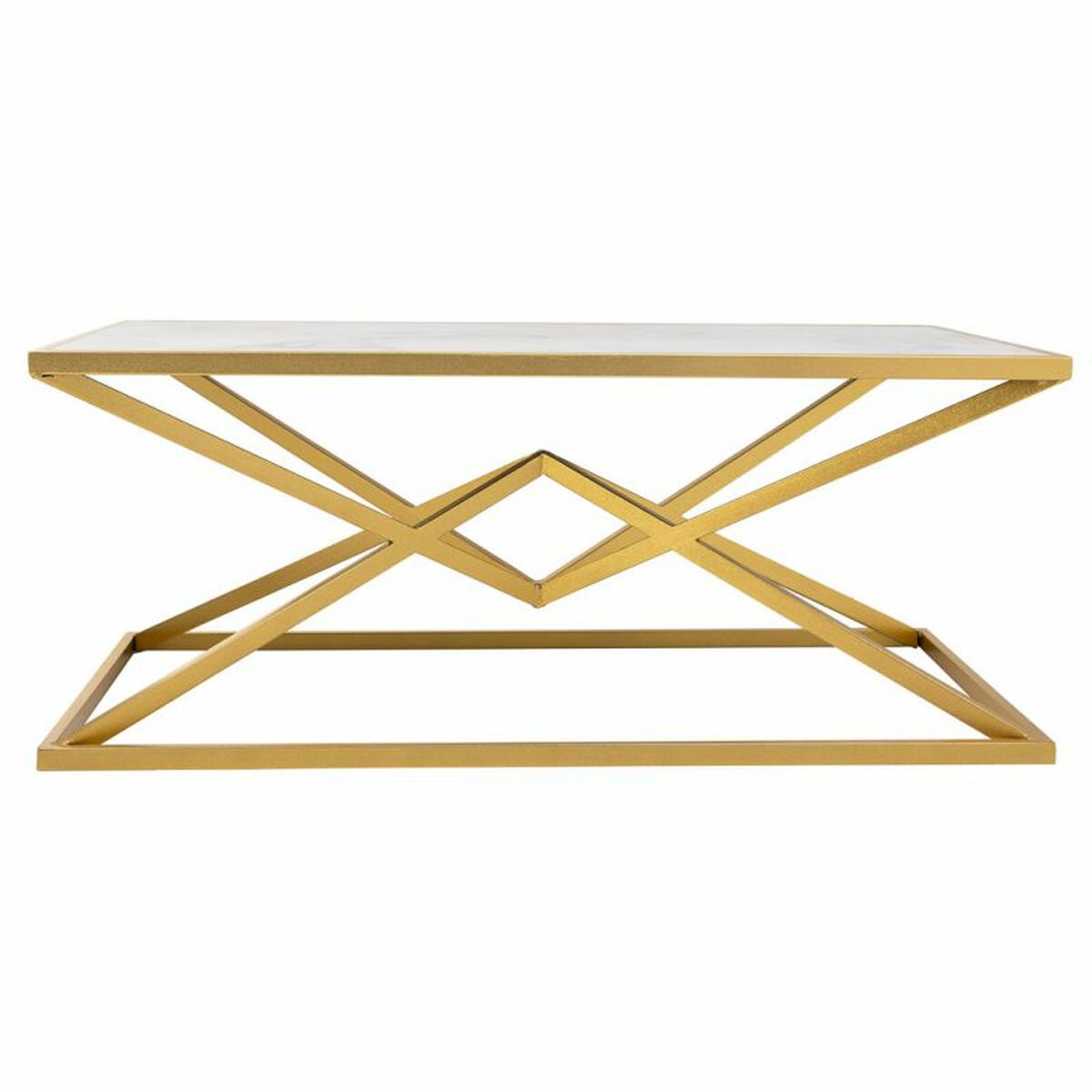Soffbord Alexandra House Living Guld Metall Papper Järn Trä MDF 60 x 45 x 110 cm - 4
