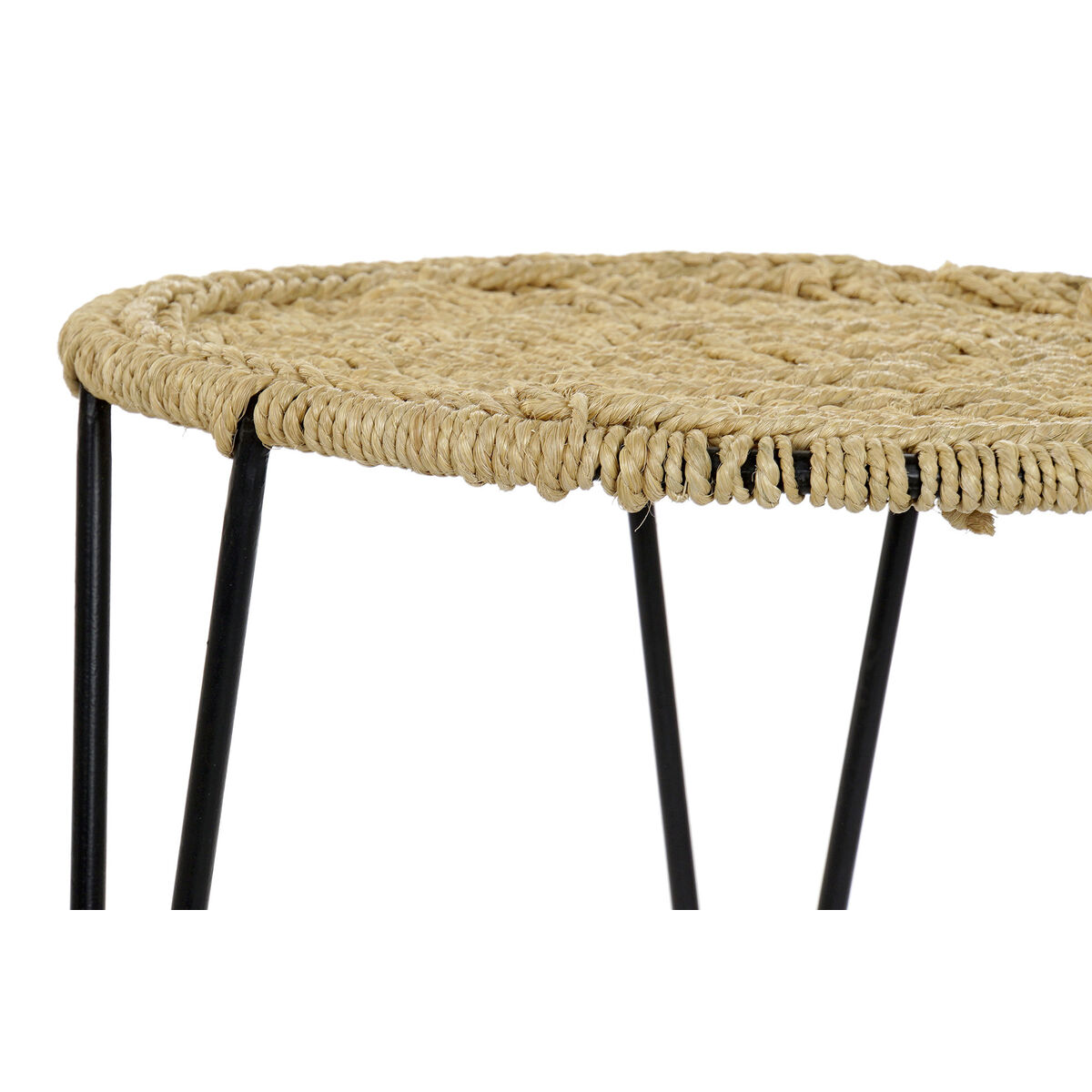3-bordsset DKD Home Decor Brun Svart Naturell 62 x 62 x 40 cm 62 x 62 x 40,5 cm - 2