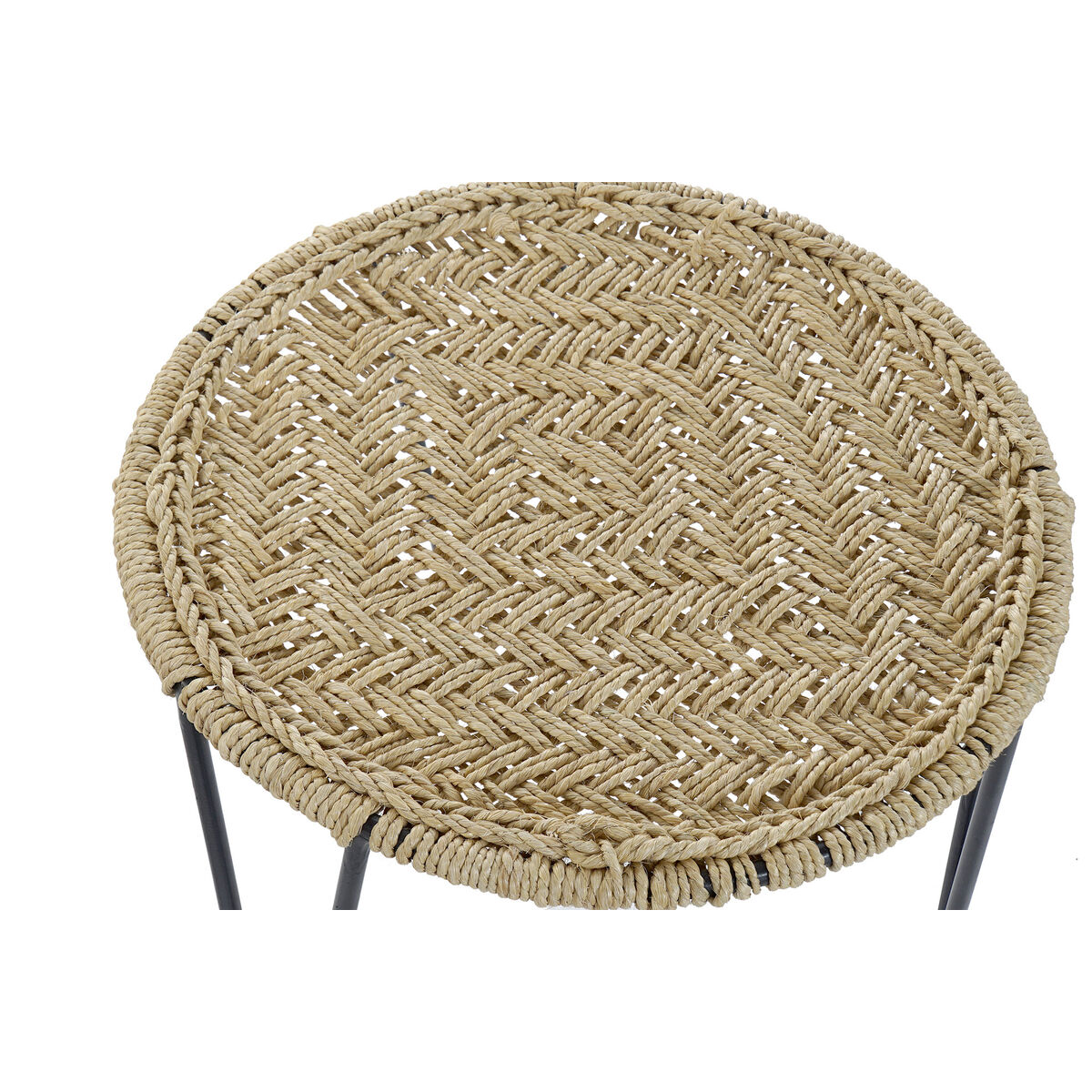 3-bordsset DKD Home Decor Brun Svart Naturell 62 x 62 x 40 cm 62 x 62 x 40,5 cm - 7