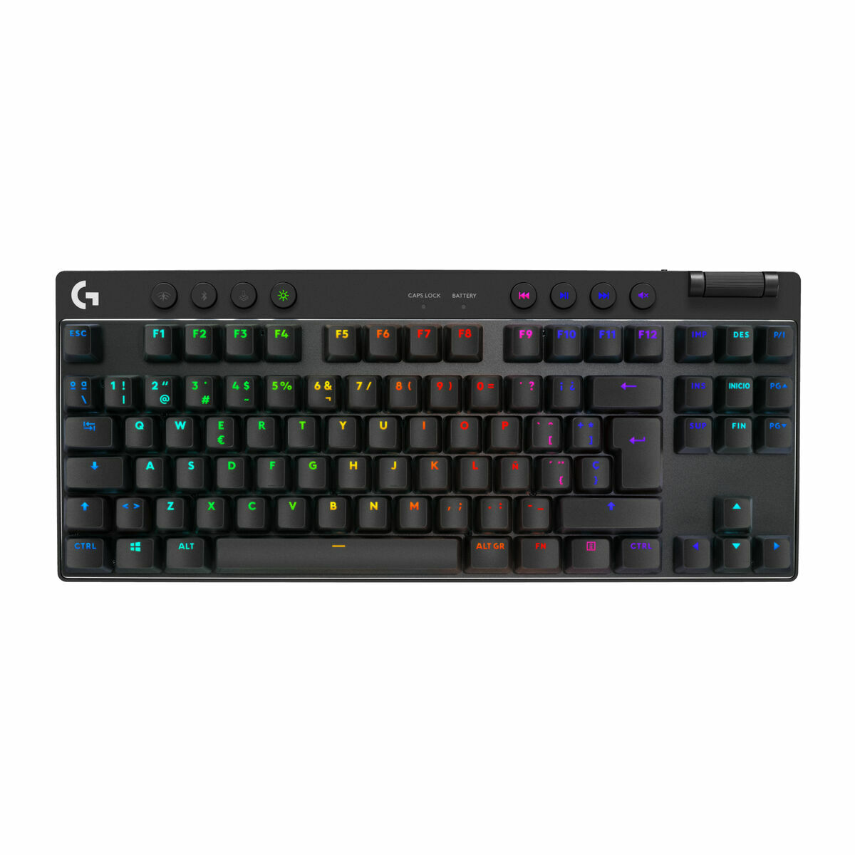 Tangentbord Logitech G PRO X TKL LIGHTSPEED Qwerty Spanska Svart