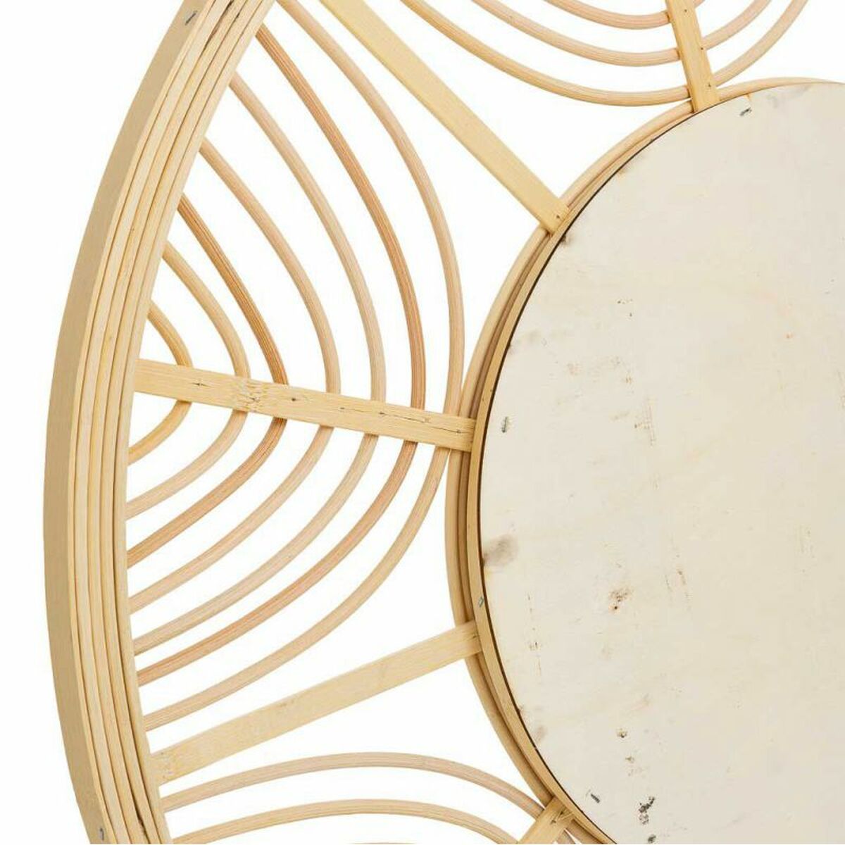 Väggspegel Alexandra House Living Naturell Bambu Rattan 55 x 2 x 55 cm - 7