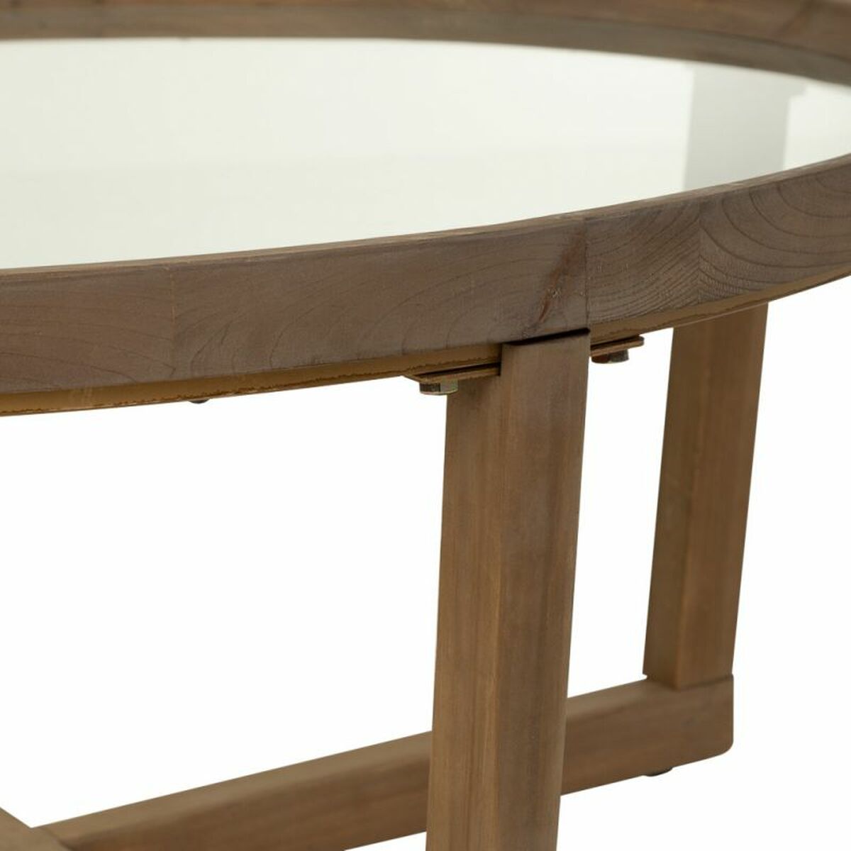 Soffbord Alexandra House Living Brun Järn Granträ 100 x 43 x 100 cm - 4