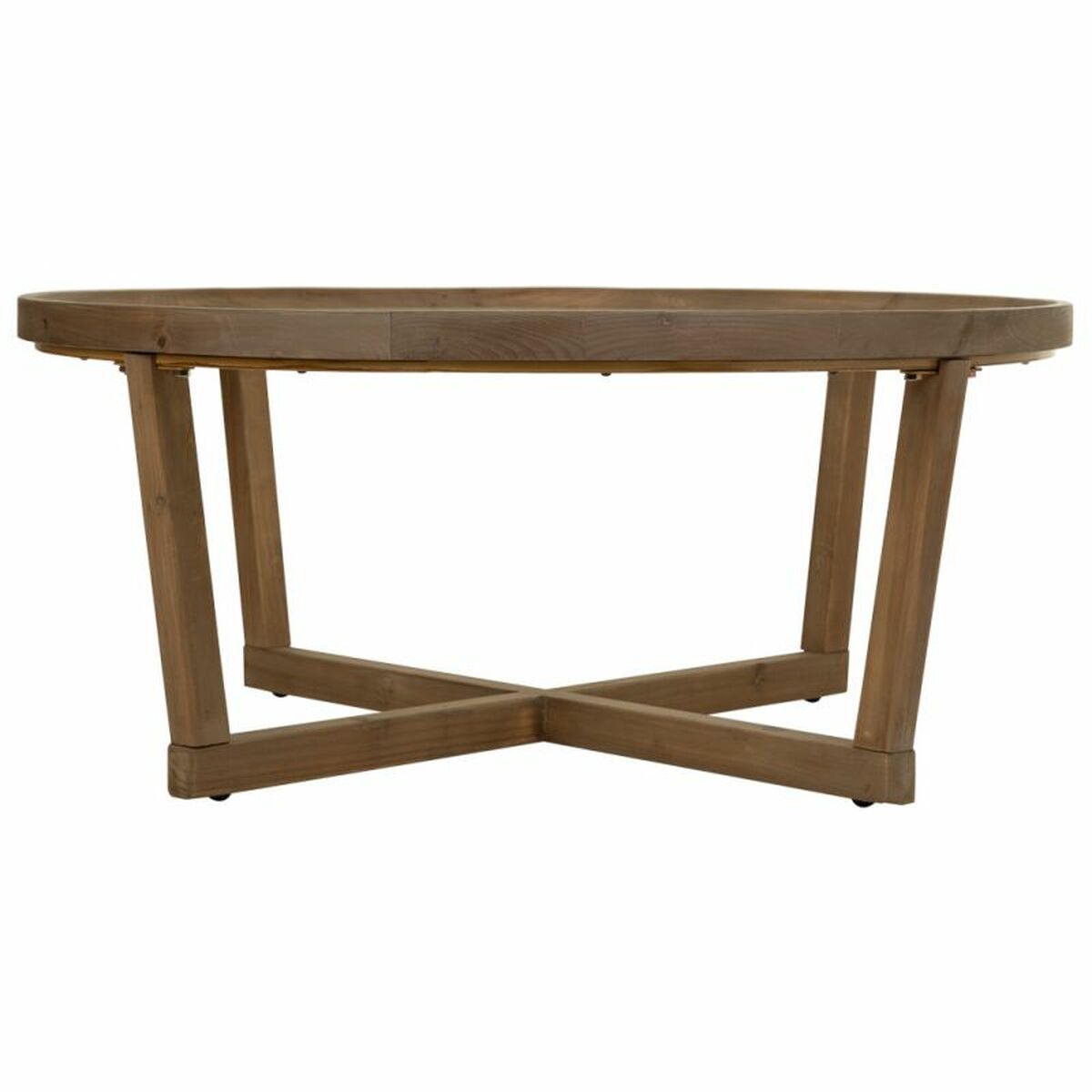 Soffbord Alexandra House Living Brun Järn Granträ 100 x 43 x 100 cm - 2