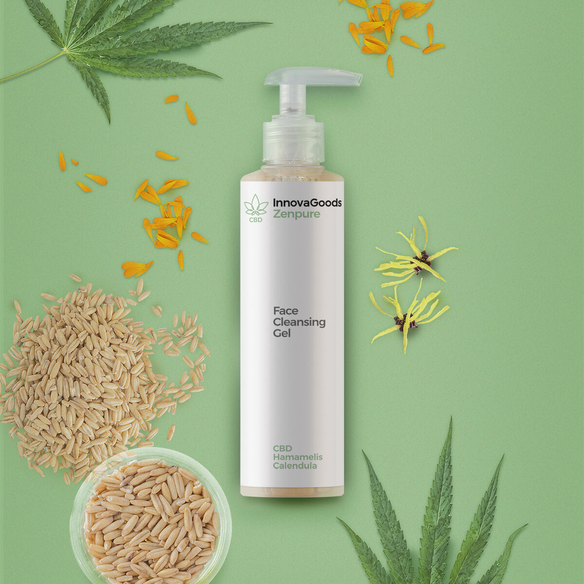Rengörande ansiktsgel CBD Zenpure InnovaGoods 200 ml - 5