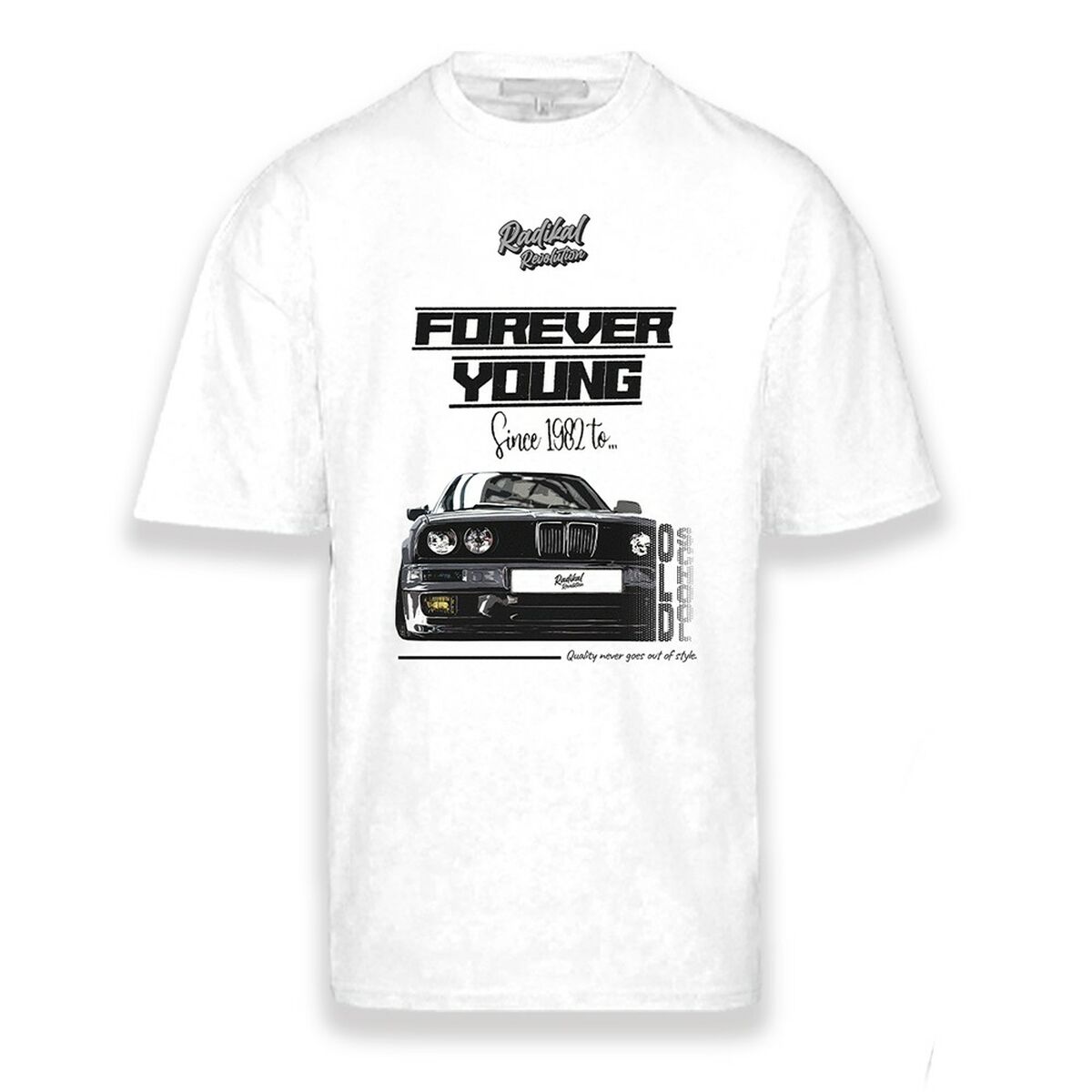 T-shirt med kortärm Herr RADIKAL FOREVER YOUNG Vit L - 3