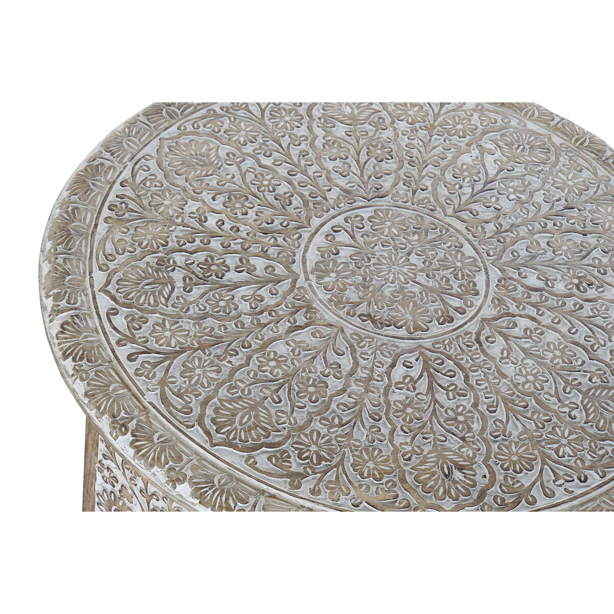 2-bordsset DKD Home Decor Naturell 75 x 75 x 45 cm 70 x 70 x 46 cm - 6