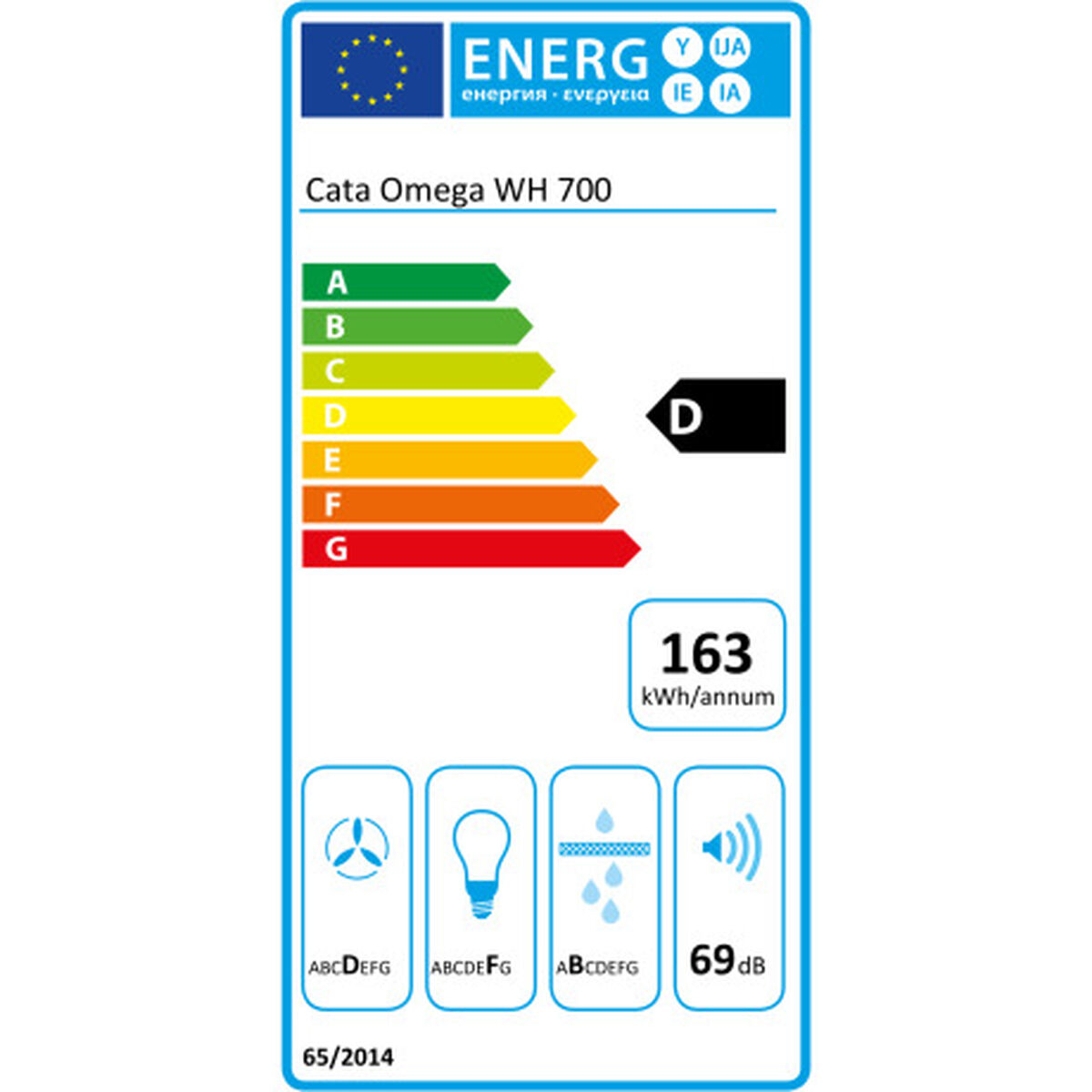 Konventionell fläkt Cata OMEGA WH 700 Vit - 2