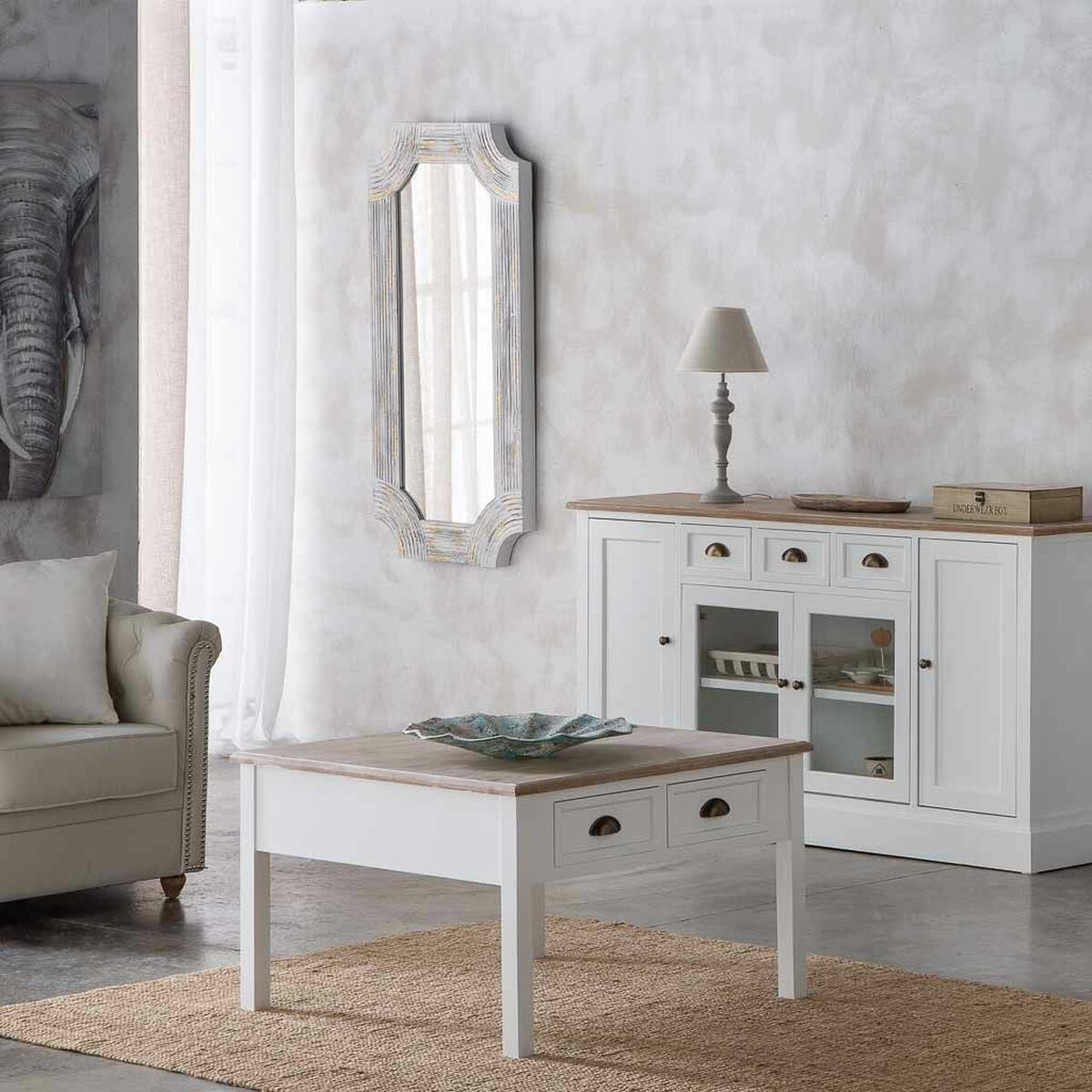 Väggspegel Alexandra House Living 120 x 5 x 60 cm Rektangulär - 3