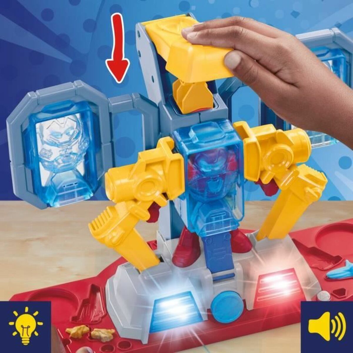 Modellera Spel Play-Doh Iron Man Armor Factory Gul - 5