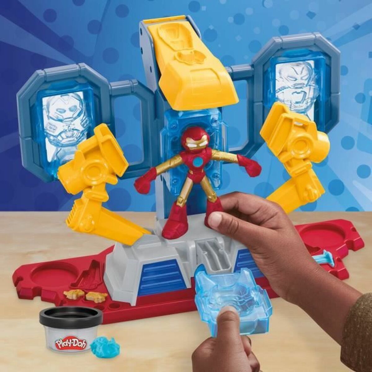 Modellera Spel Play-Doh Iron Man Armor Factory Gul - 3