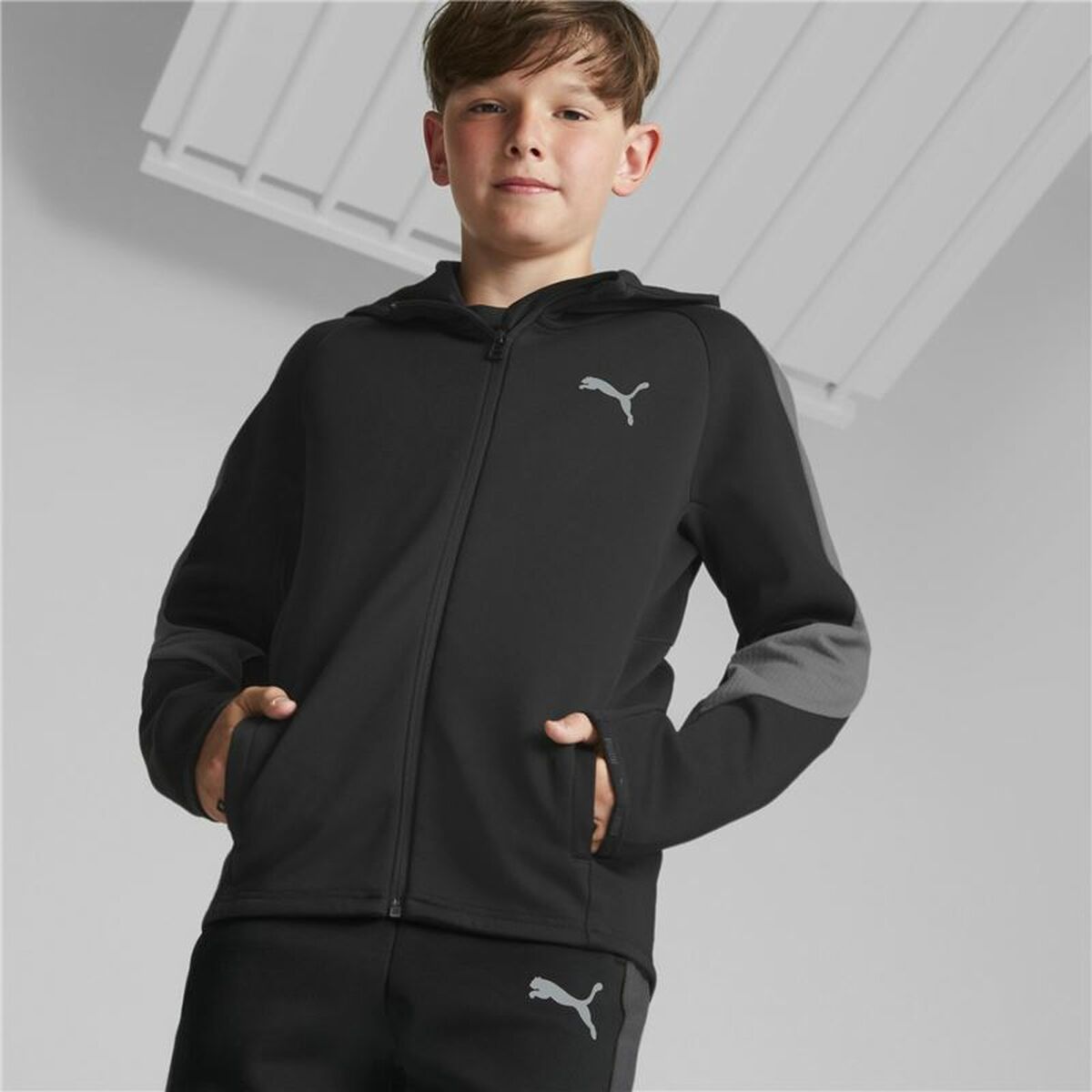 Sportjacka, Barn Puma Evostripe Svart - 3