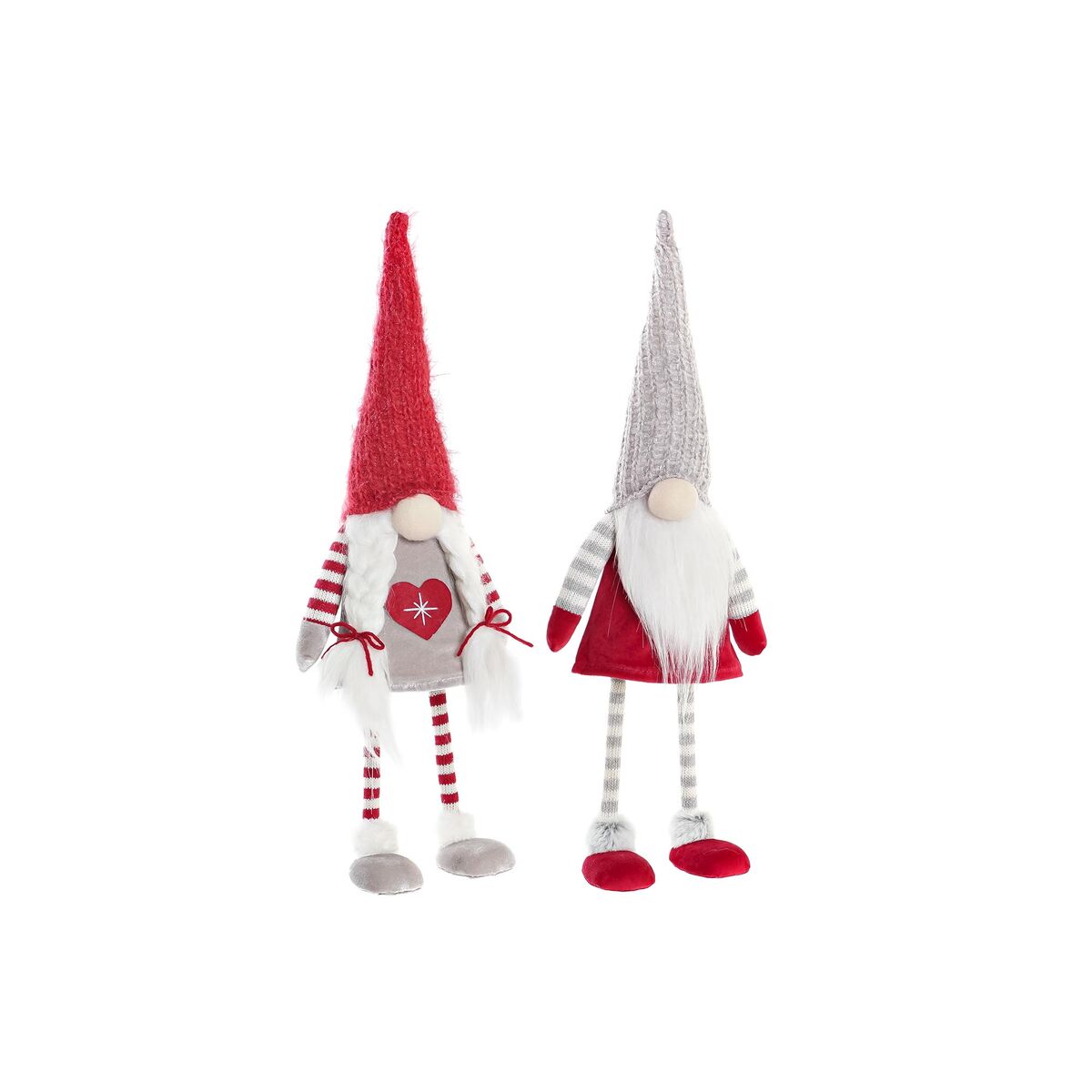 Prydnadsfigur DKD Home Decor Jul Gnom Polyester (15 x 12 x 55 cm) (2 antal)