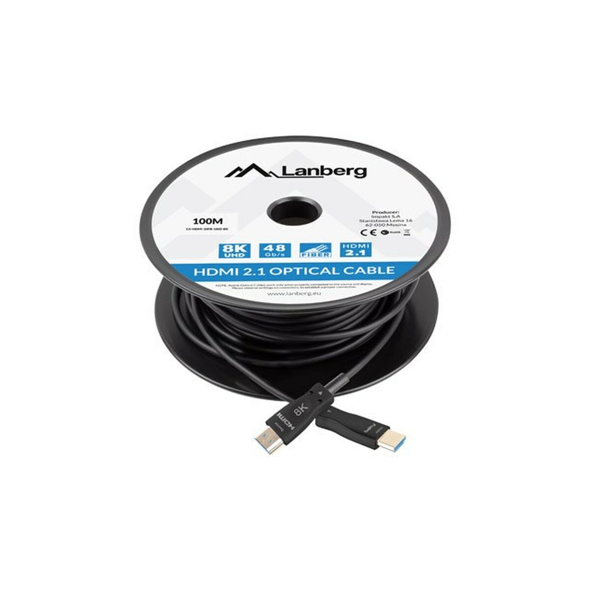 Kabel HDMI Lanberg CA-HDMI-30FB-1000-BK Svart 100 m - 5