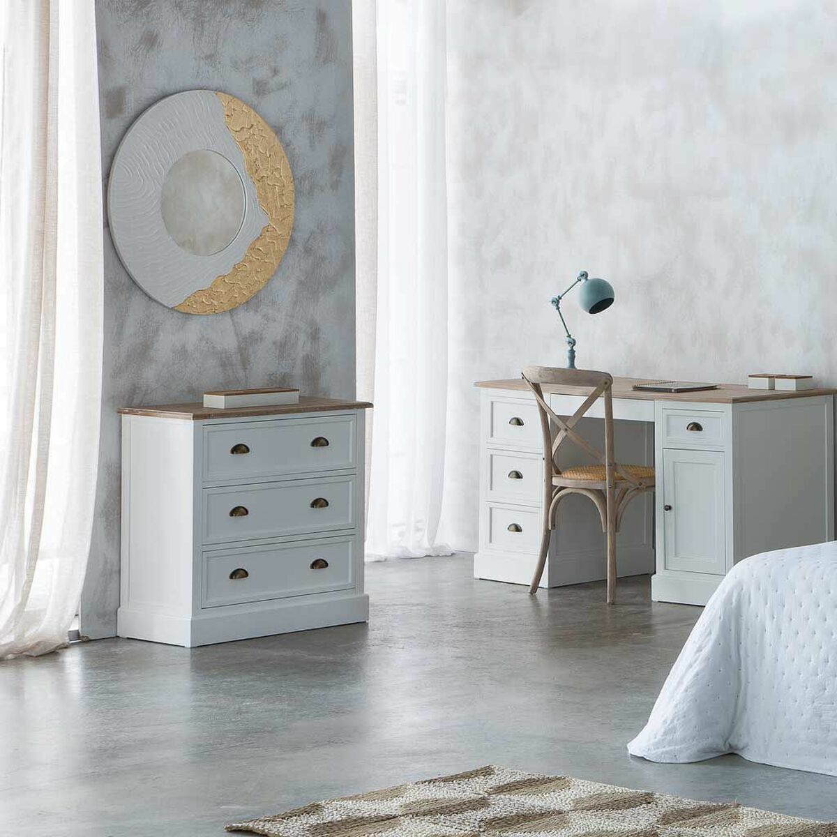 Väggspegel Alexandra House Living 80 x 2 x 80 cm Cirklar - 3