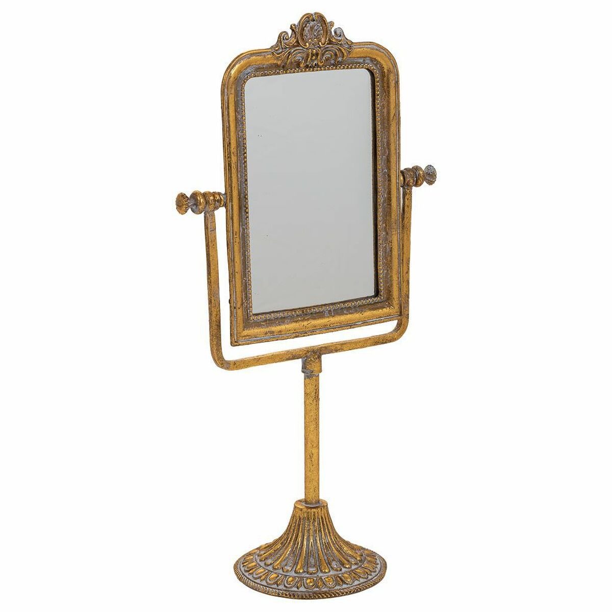 Spegel med monteringsfäste Alexandra House Living Guld Harts 9 x 35 x 18 cm