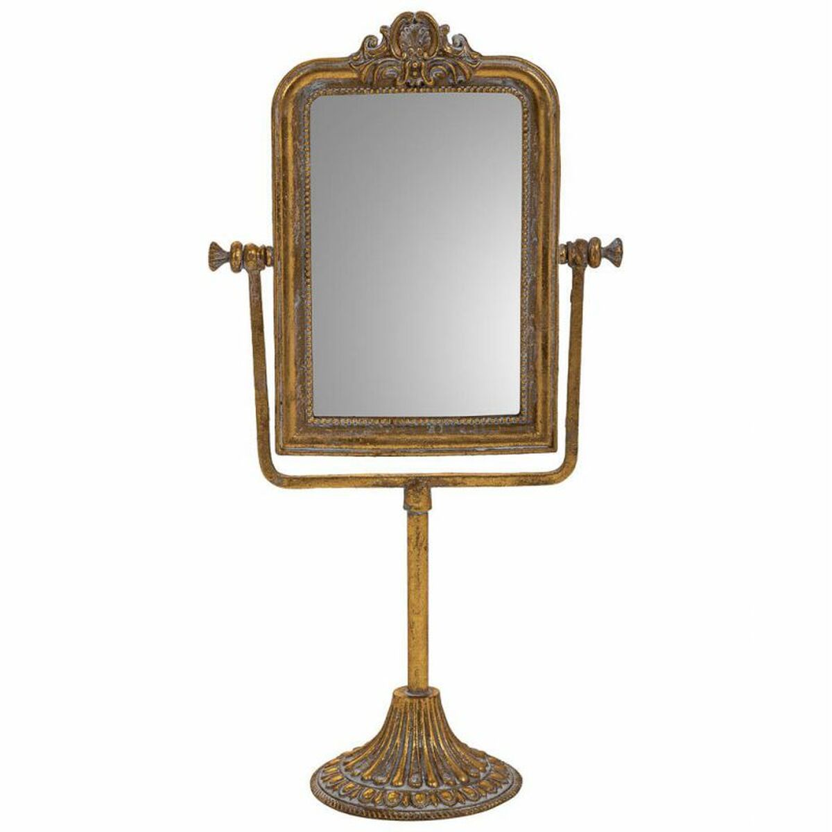 Spegel med monteringsfäste Alexandra House Living Guld Harts 9 x 35 x 18 cm - 2