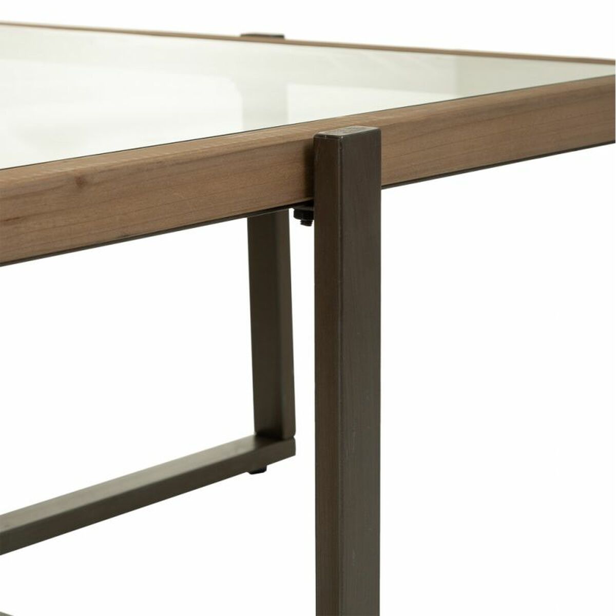 Soffbord Alexandra House Living Brun Järn Granträ 99 x 40 x 99 cm - 4