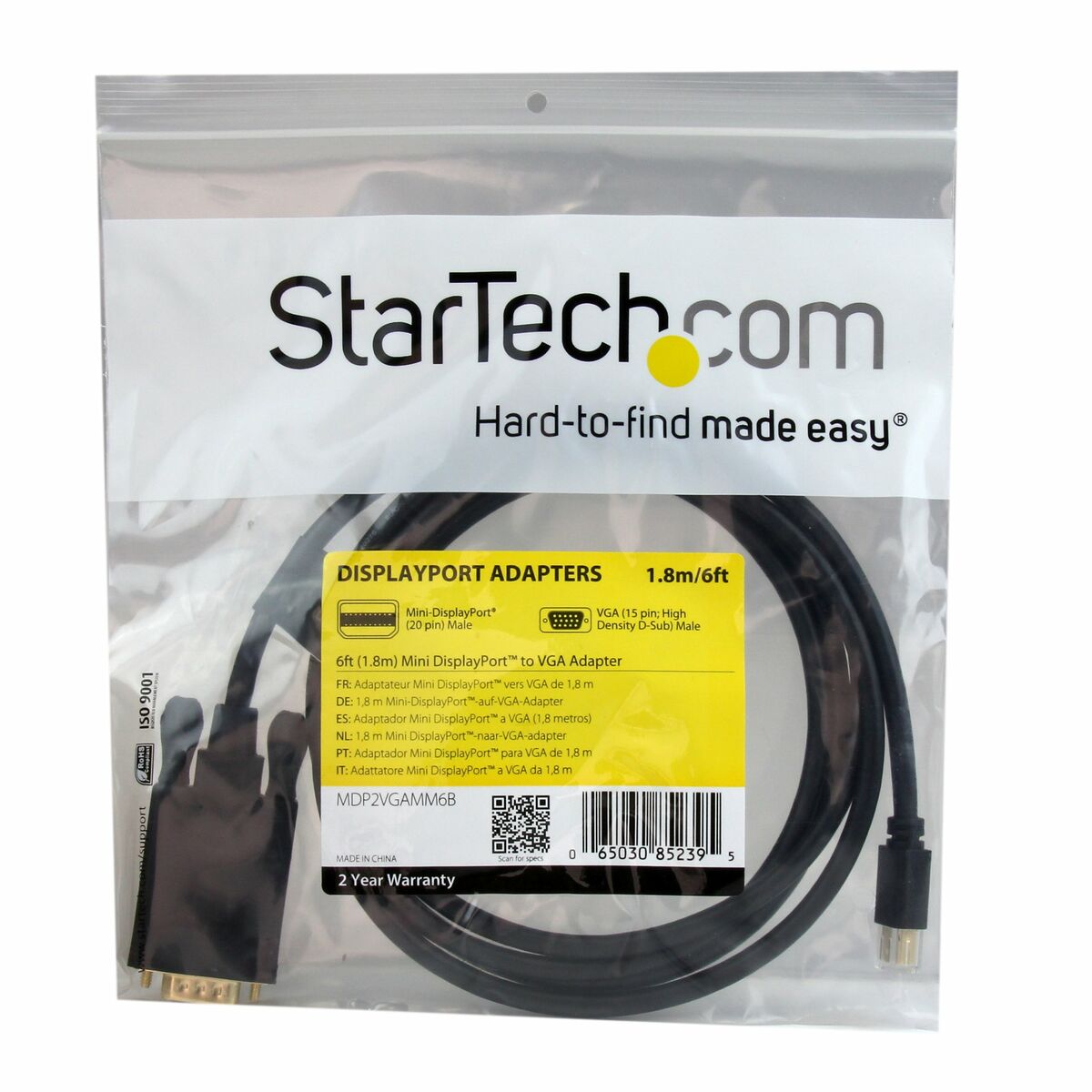 Mini-DisplayPort till VGA-adapter Startech MDP2VGAMM6B - 6