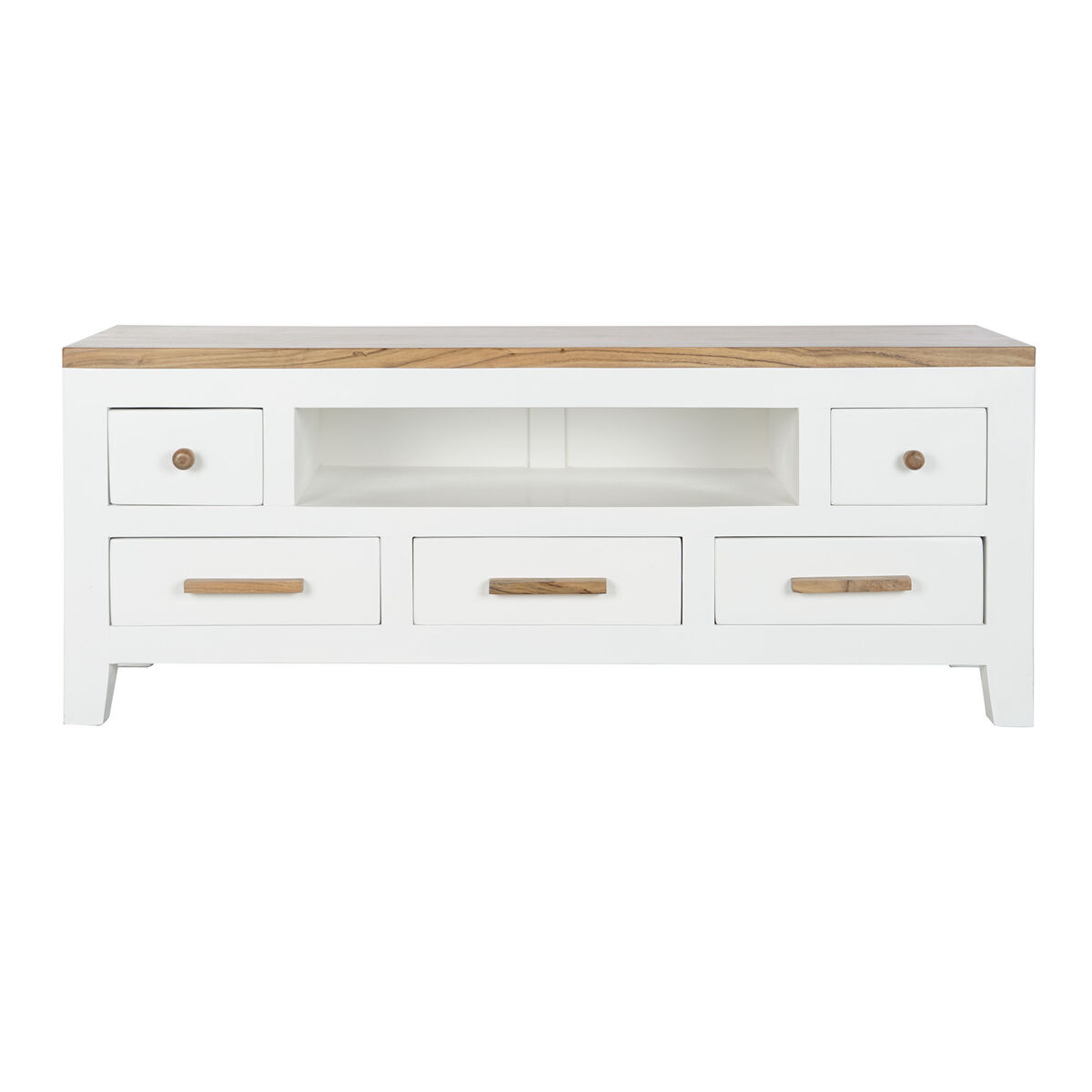 TV-möbler DKD Home Decor Vit Brun Akaciaträ Mangoträ 125 x 40 x 50 cm - 3