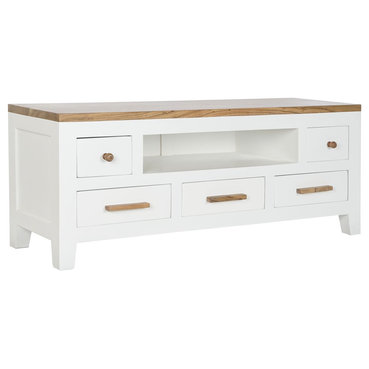 TV-möbler DKD Home Decor Vit Brun Akaciaträ Mangoträ 125 x 40 x 50 cm - 7