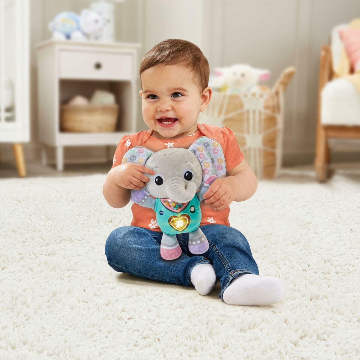 Mjukdjur med ljud Vtech Elefant 15 x 8,9 x 19,1 cm - 4
