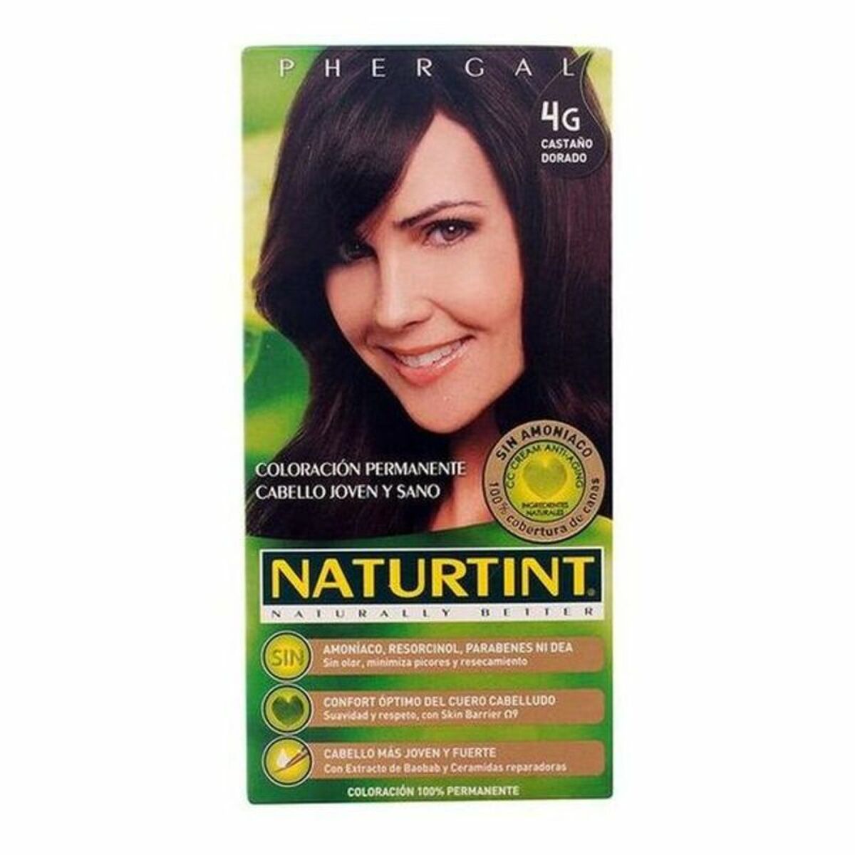 Färg utan ammoniak Naturtint Naturtint G Gyllenbrun Nº 4g Castano Dorado 170 ml