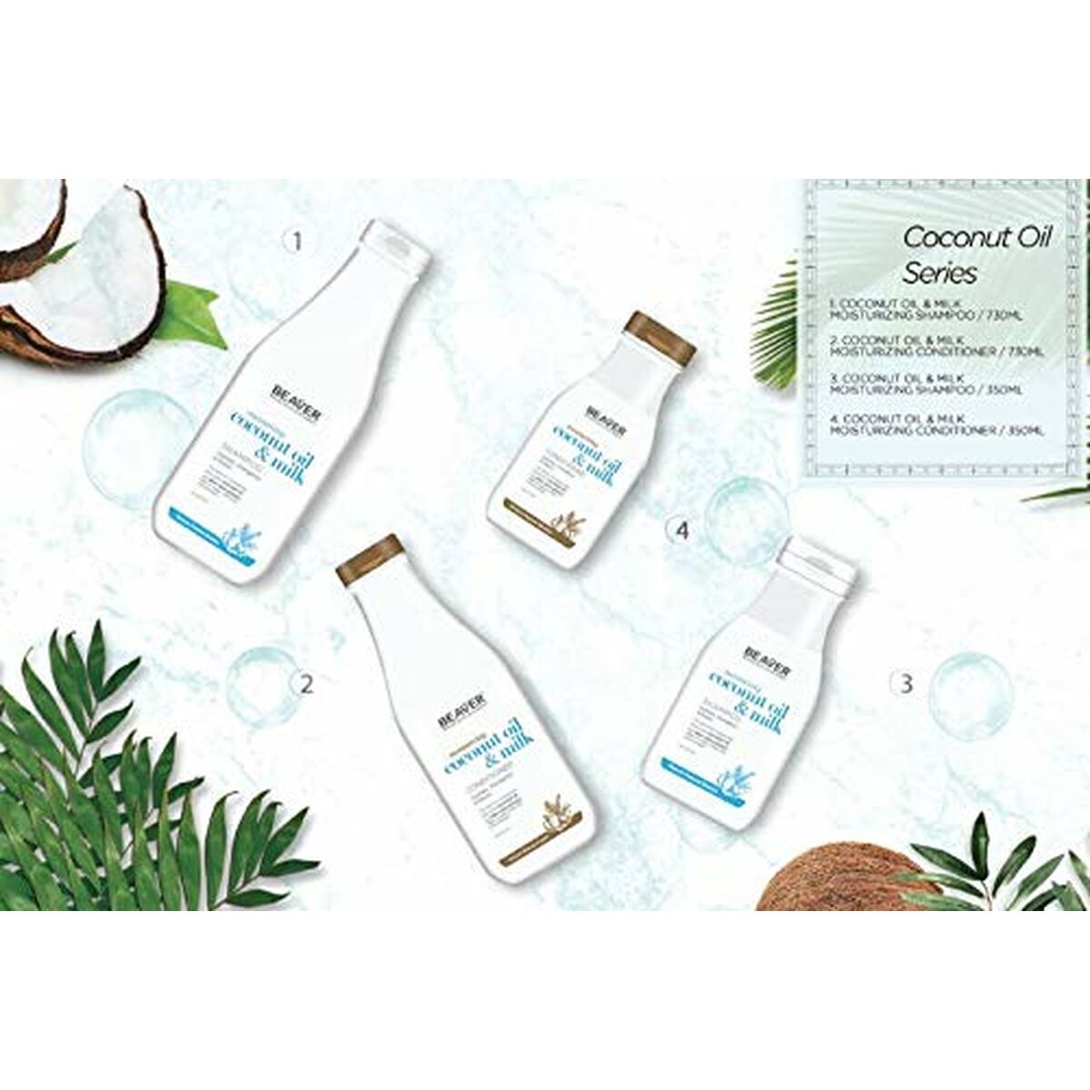 Fuktgivande schampo Beaver COCONUT OIL & QUINOA 350 ml - 2