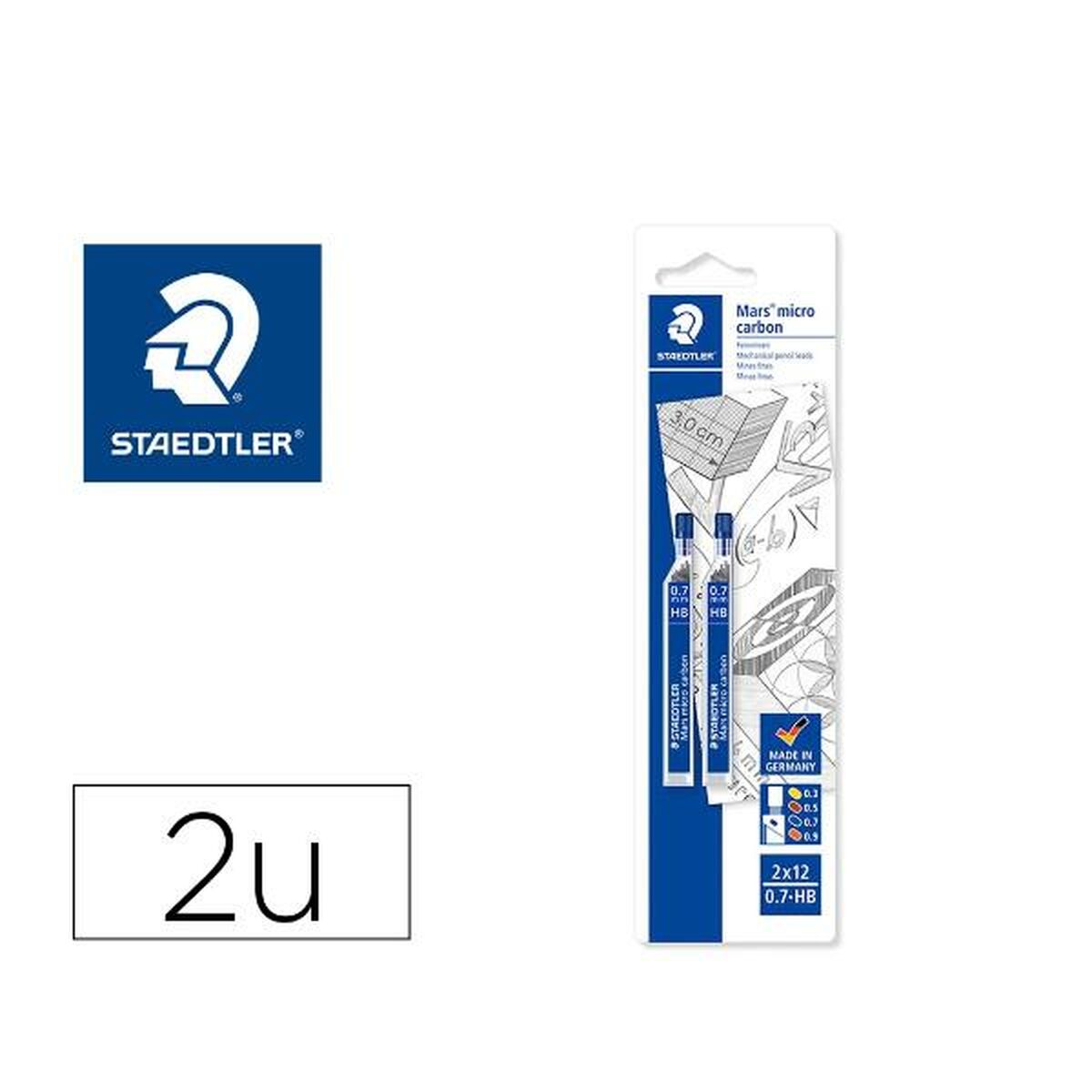 Pennset Staedtler 2507HBBK2D Svart (2 antal)