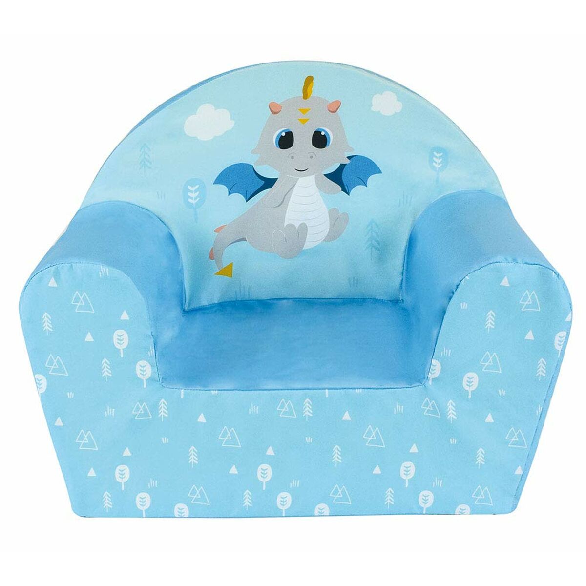 Fåtölj Fun House LEON LE DRAGON Blå Skum 42 x 52 x 33 cm