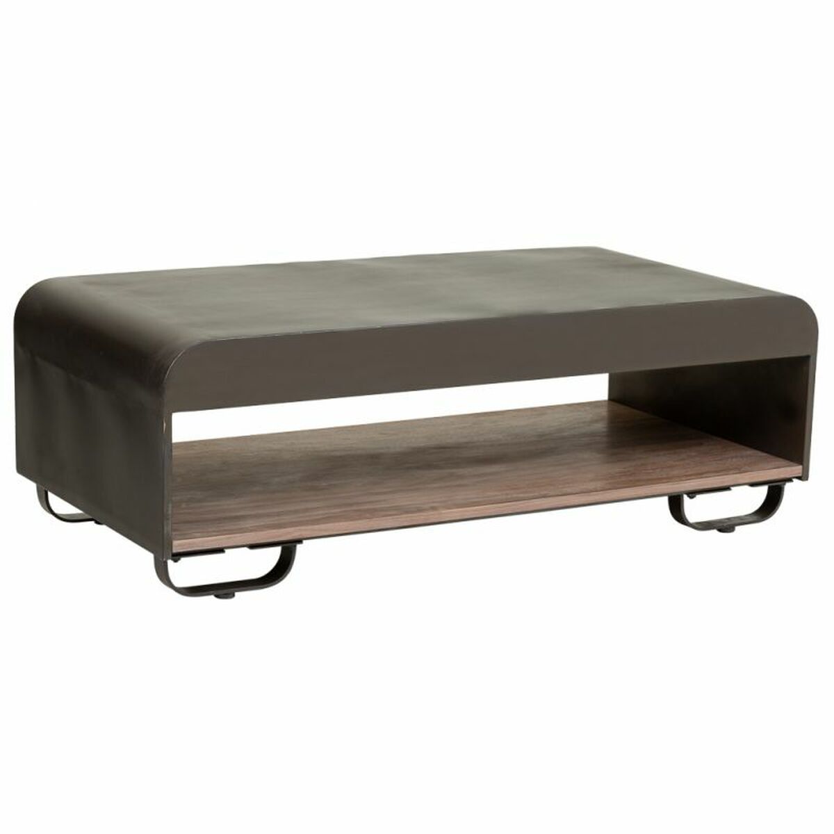 Soffbord Alexandra House Living Brun Trä Järn Platta Granträ 62 x 41 x 120 cm - 5