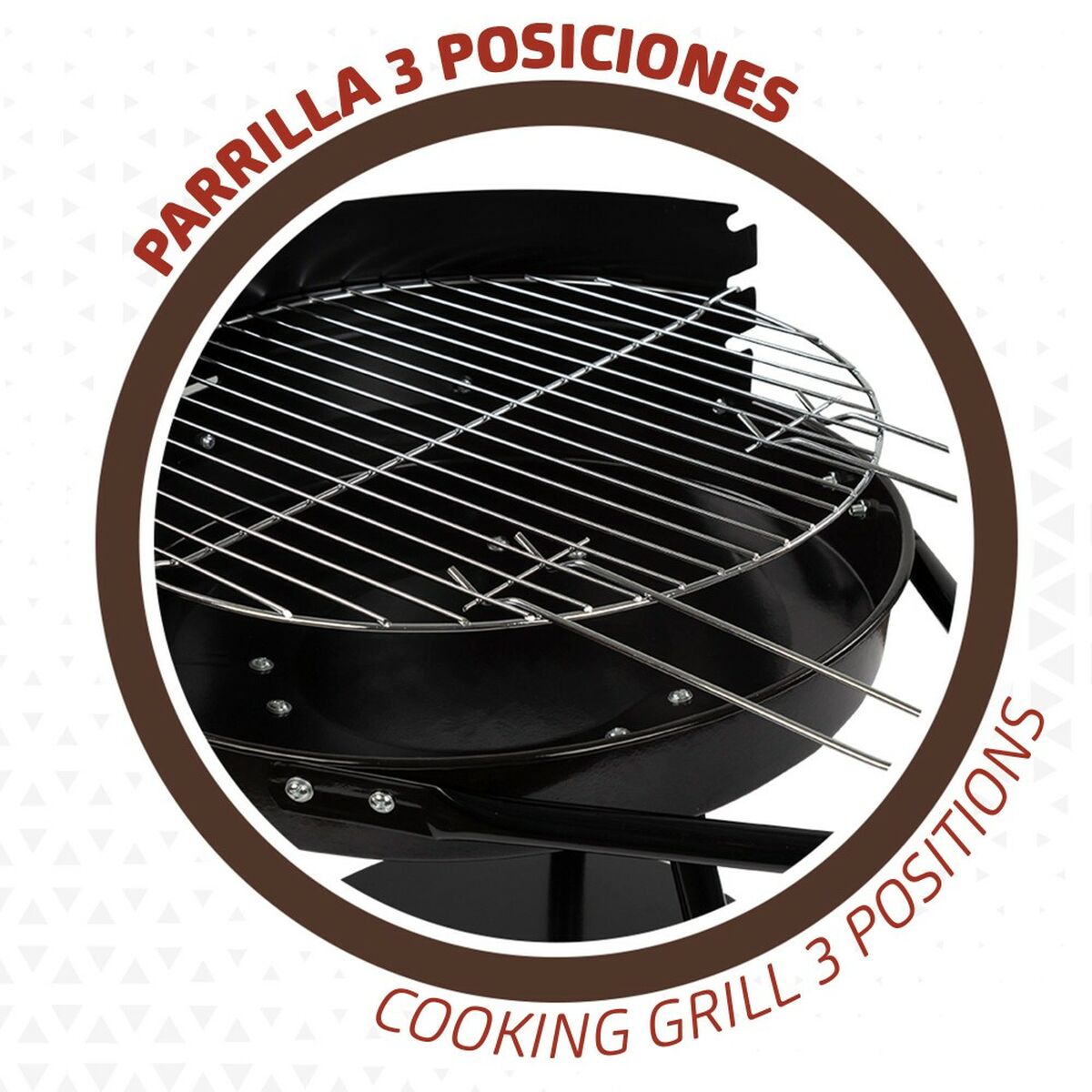 Kolgrill med hjul Aktive Aluminium Emaljerad metall Edények 42 x 76,5 x 42 cm Svart - 3