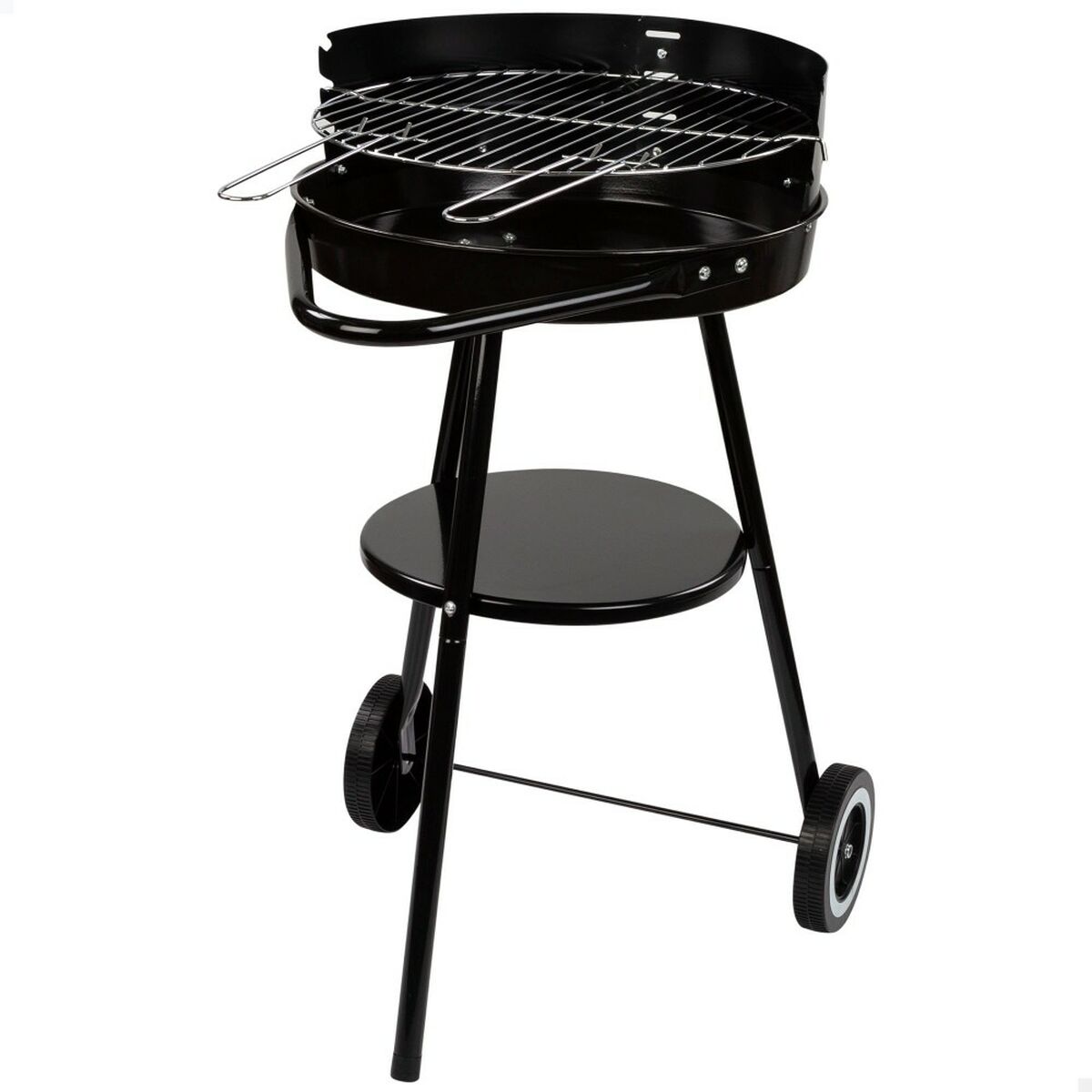 Kolgrill med hjul Aktive Aluminium Emaljerad metall Edények 42 x 76,5 x 42 cm Svart