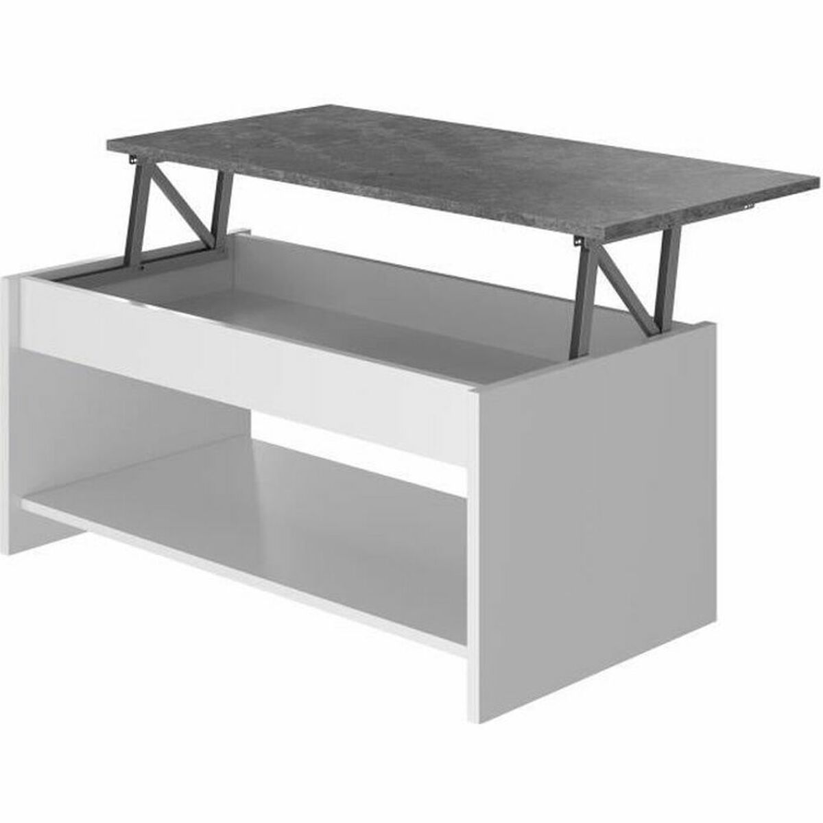 Höjbart soffbord Vit/Grå 50 cm - 2