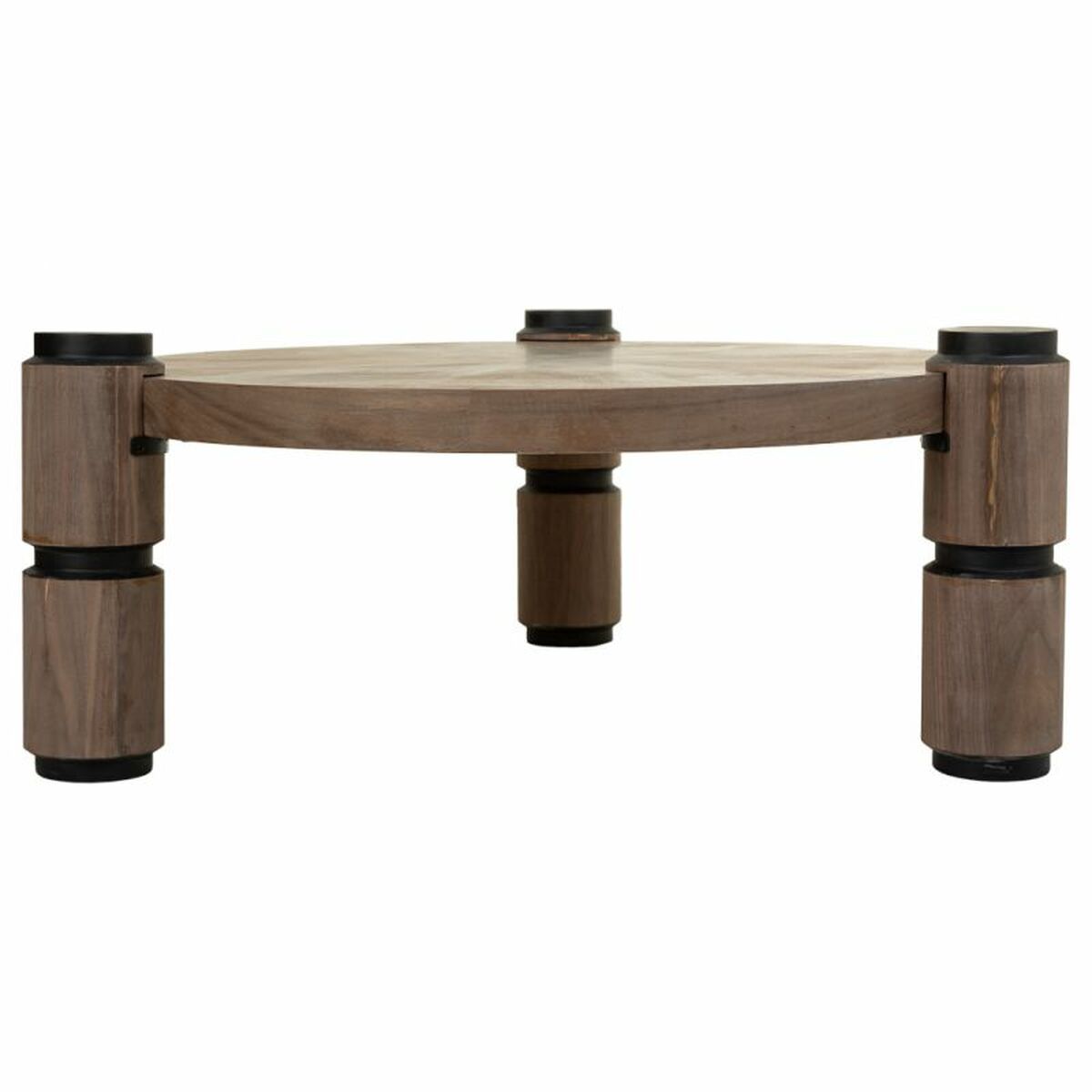 Soffbord Alexandra House Living Brun Trä Järn Platta Granträ 110 x 46 x 110 cm