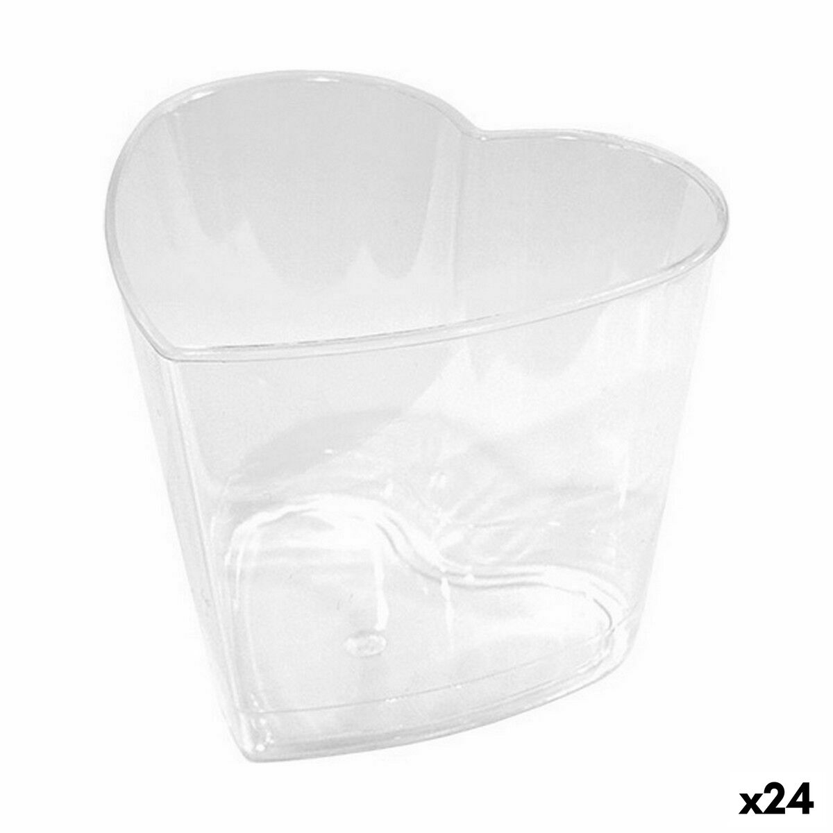Set med återanvändbara skålar Algon Hjärta 10 Delar 5,5 x 5 x 4,3 cm (24 antal)