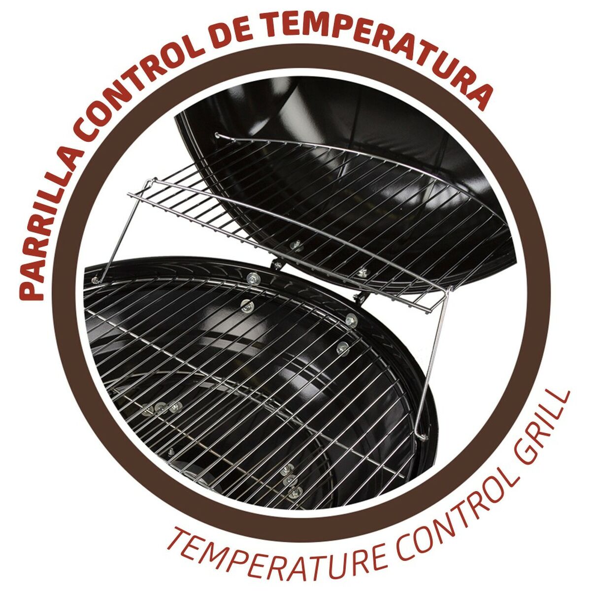 Kolgrill med hjul Aktive Aluminium Emaljerad metall Edények 57 x 86 x 57 cm Svart - 3