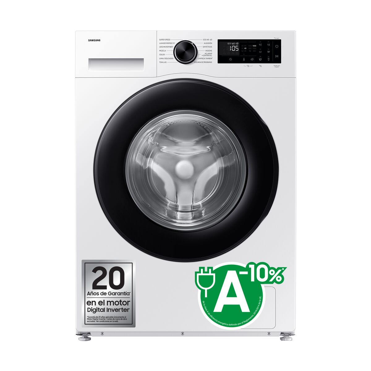 Tvättmaskin Samsung LAVADORACONFONDOREDUCIDO9KGAIE 9 kg 60 cm 1400 rpm