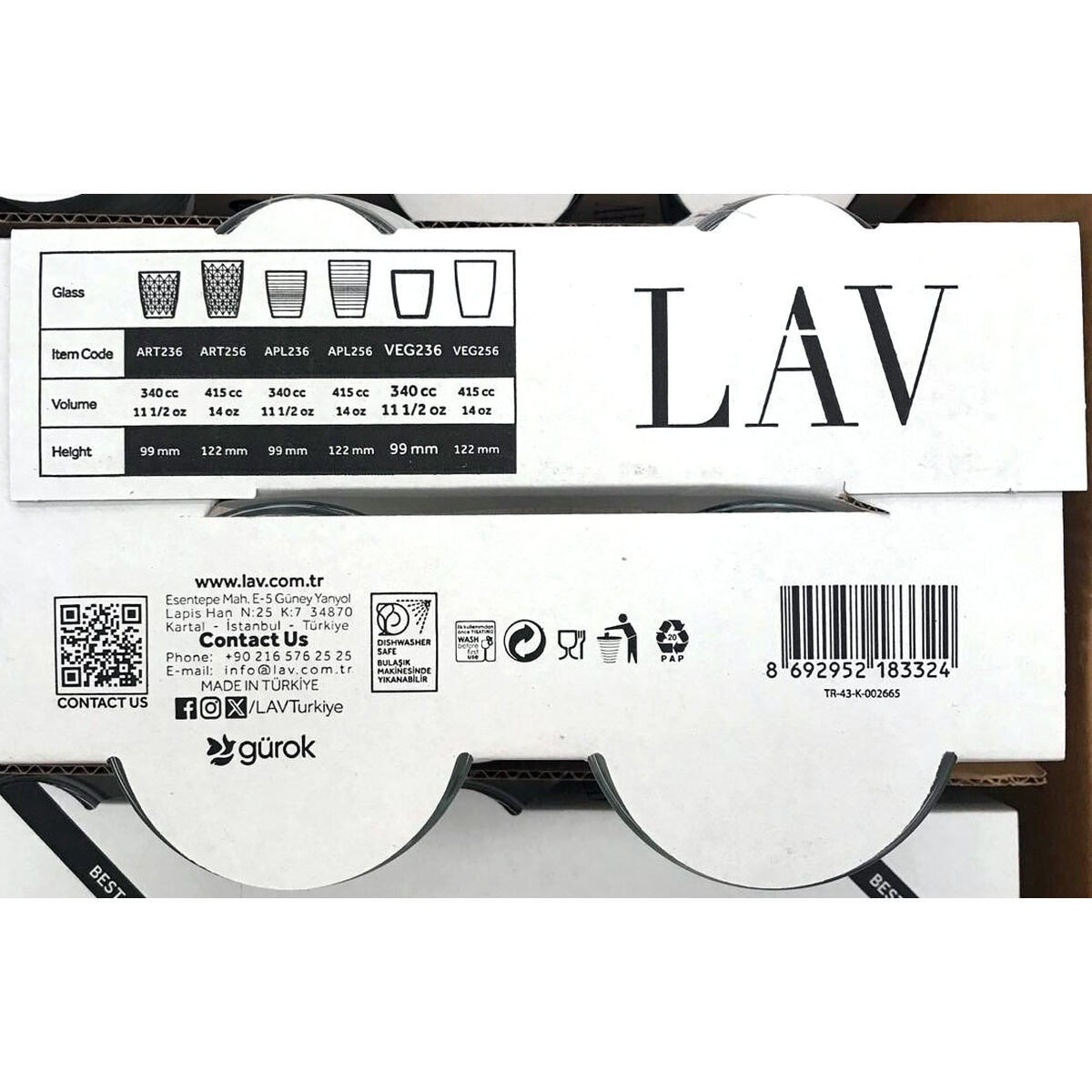 Glasset LAV 65357 340 ml 4 Delar (4 antal) (12 antal) - 5