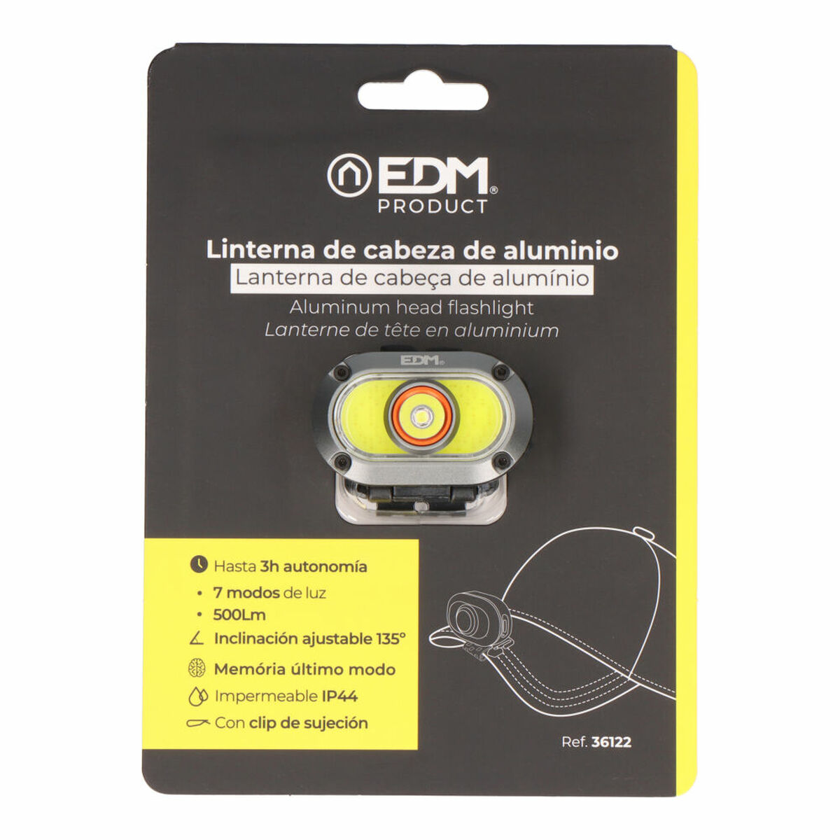LED-lampa för huvudet EDM 36122 7 W 500 lm 200 Lm - 5