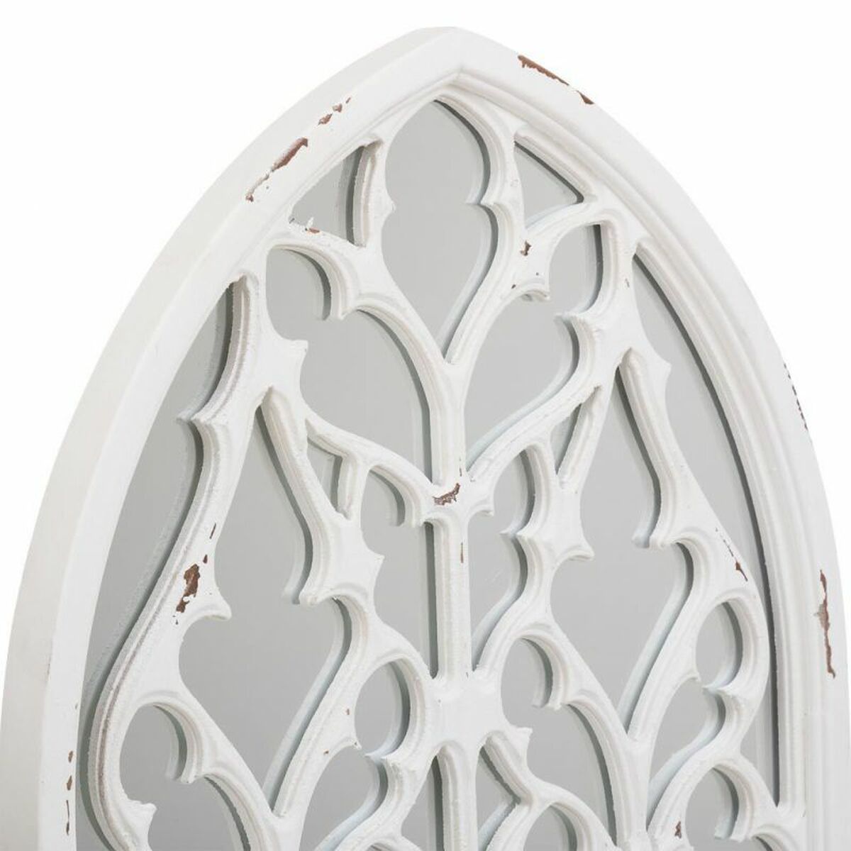 Väggspegel Alexandra House Living Vit Glas Granträ Trä MDF 2 x 80 x 40 cm - 4