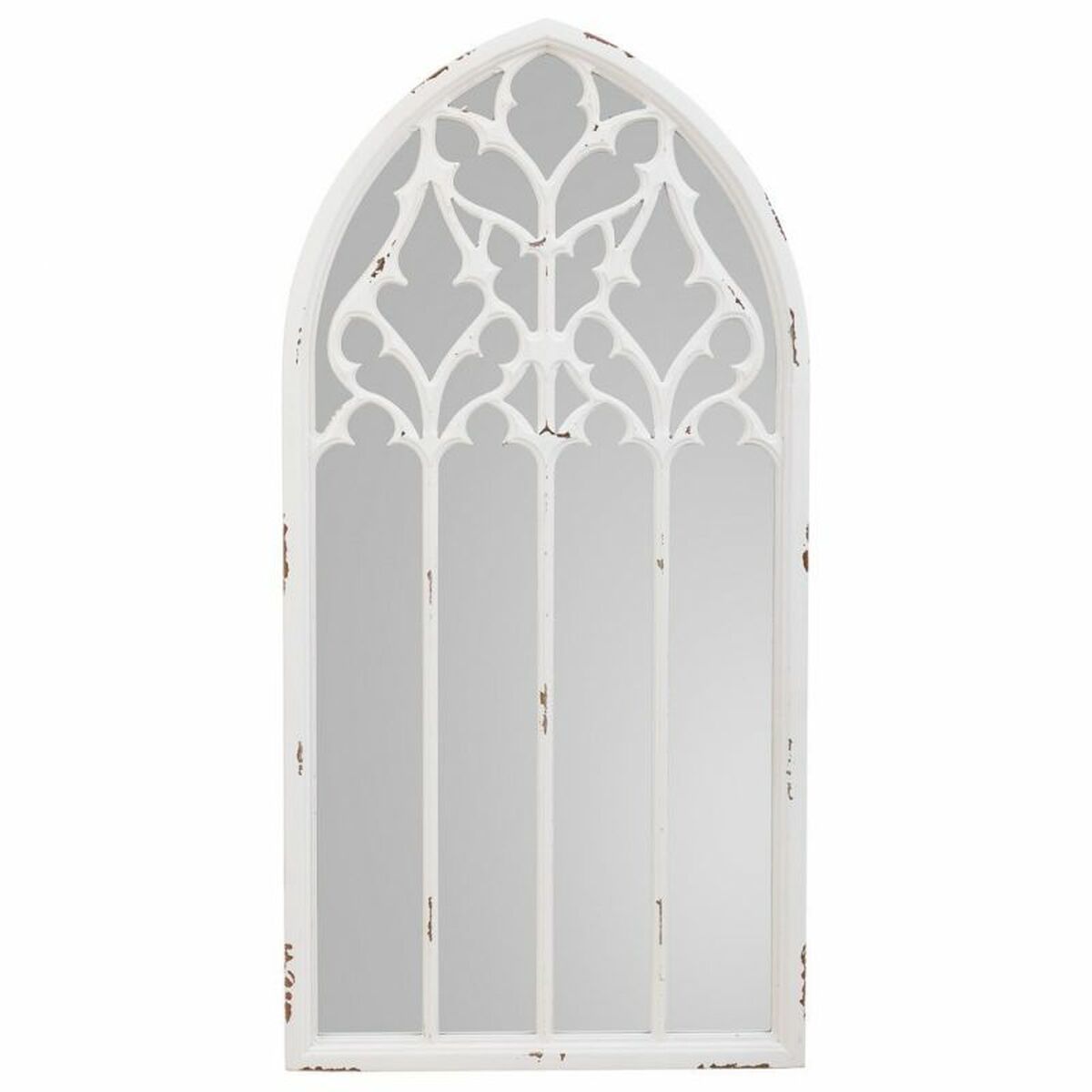 Väggspegel Alexandra House Living Vit Glas Granträ Trä MDF 2 x 80 x 40 cm - 2