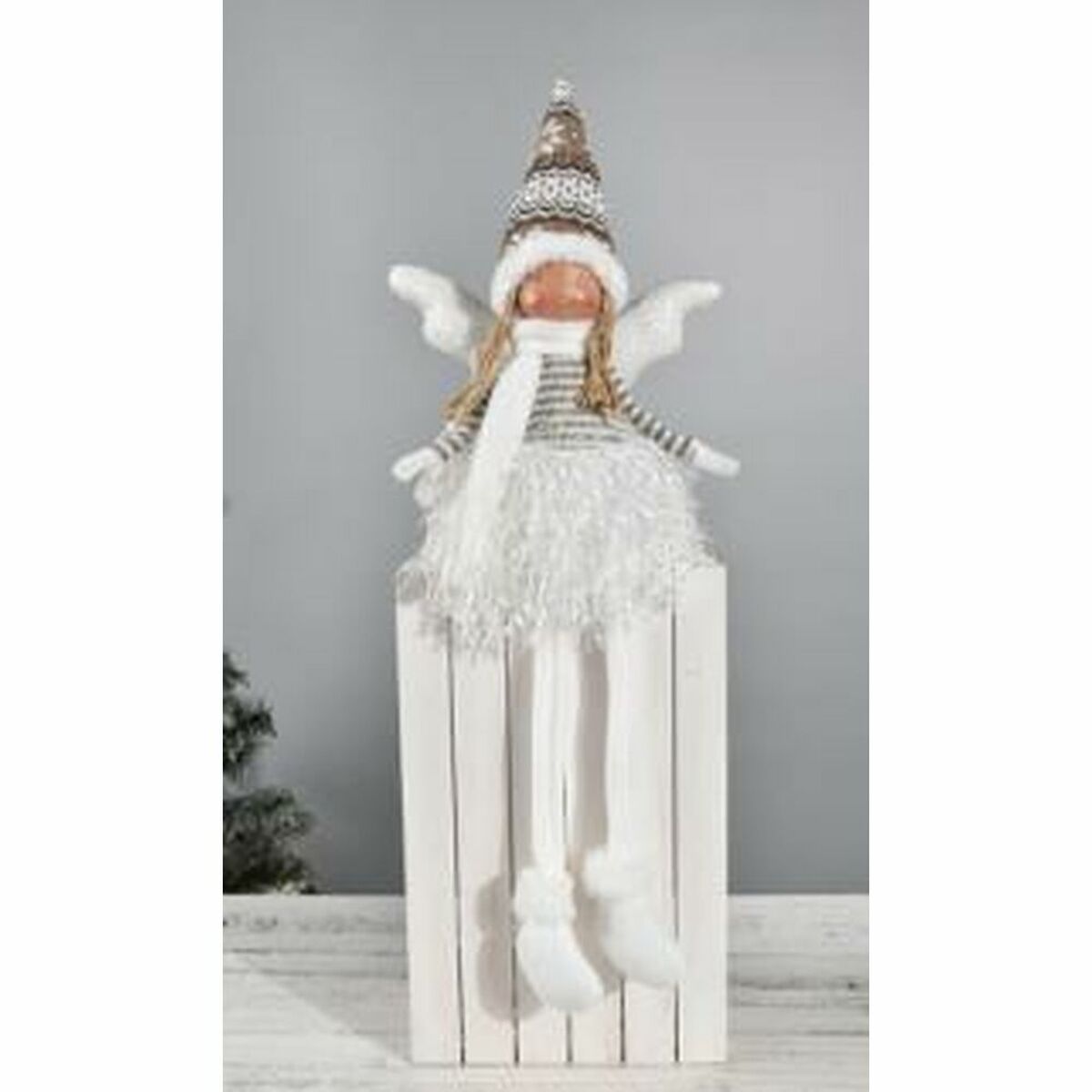 Prydnadsfigur DKD Home Decor Jul Fe Polyester Ängel (22 x 15 x 48 cm) (2 antal) - 2