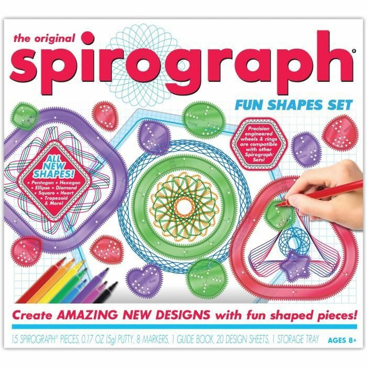 Ritningsset Spirograph Silverlit Originals Forms Multicolour 25 Delar - 8