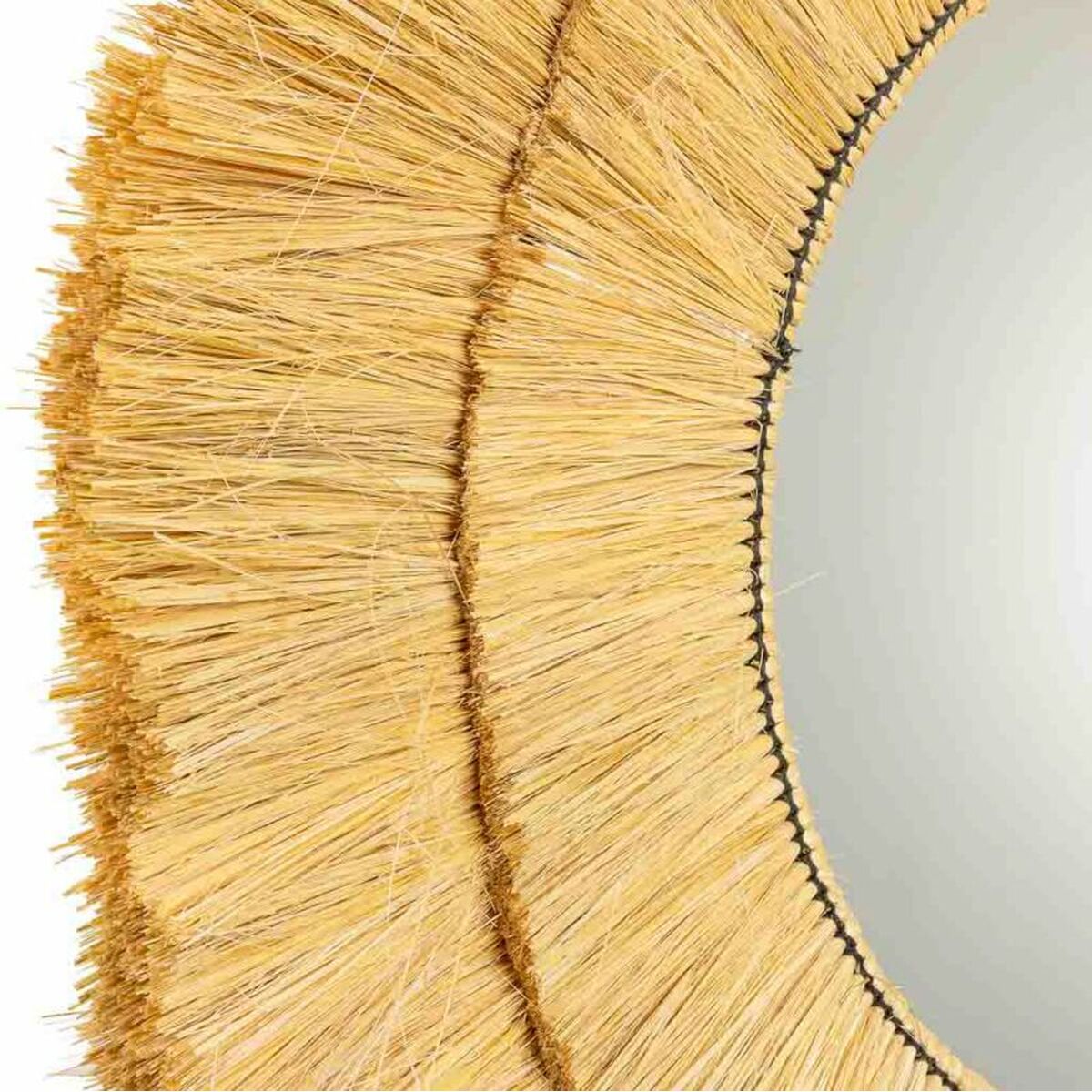 Väggspegel Alexandra House Living Brun Järn Naturliga fibrer 100 x 3 x 100 cm - 5