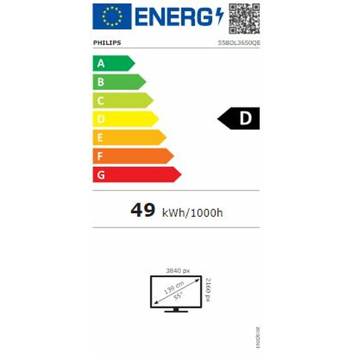 Monitor Philips 55BDL3650Q 4K Ultra HD 55" - 5