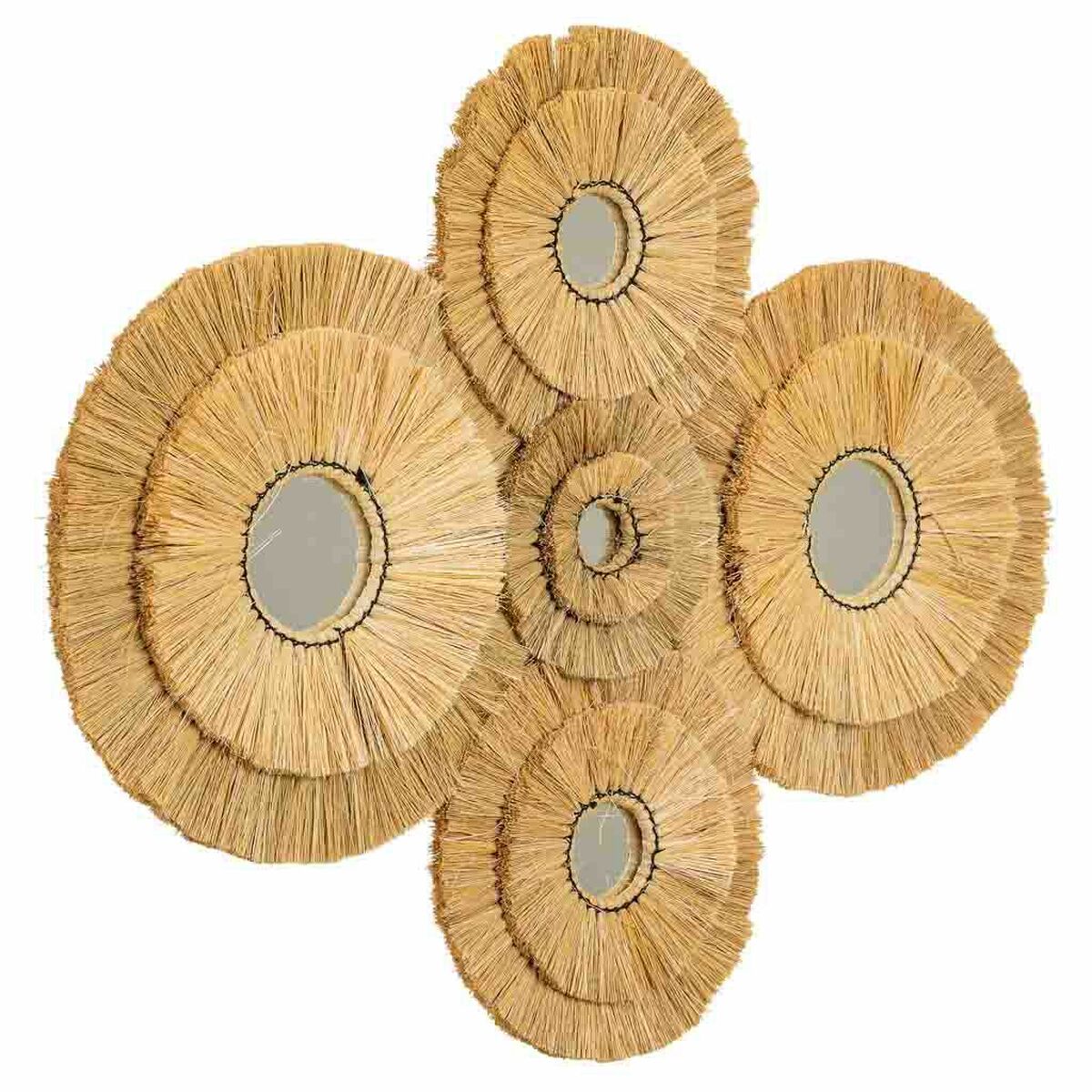 Väggspegel Alexandra House Living Brun 77 x 3 x 97 cm Geometrisk - 2