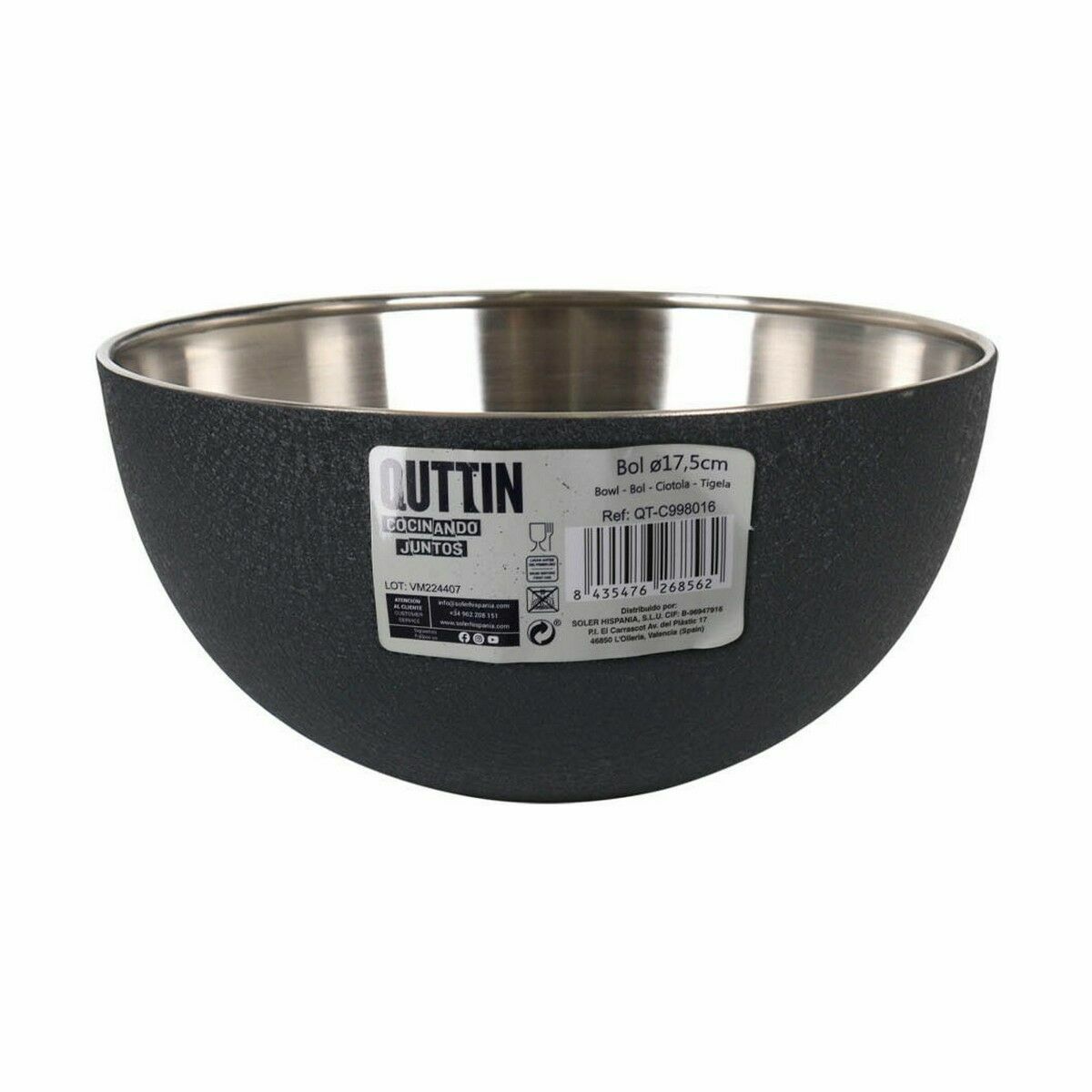 Skål Quttin Crocodile Stål 17,2 x 8 cm (12 antal) - 2
