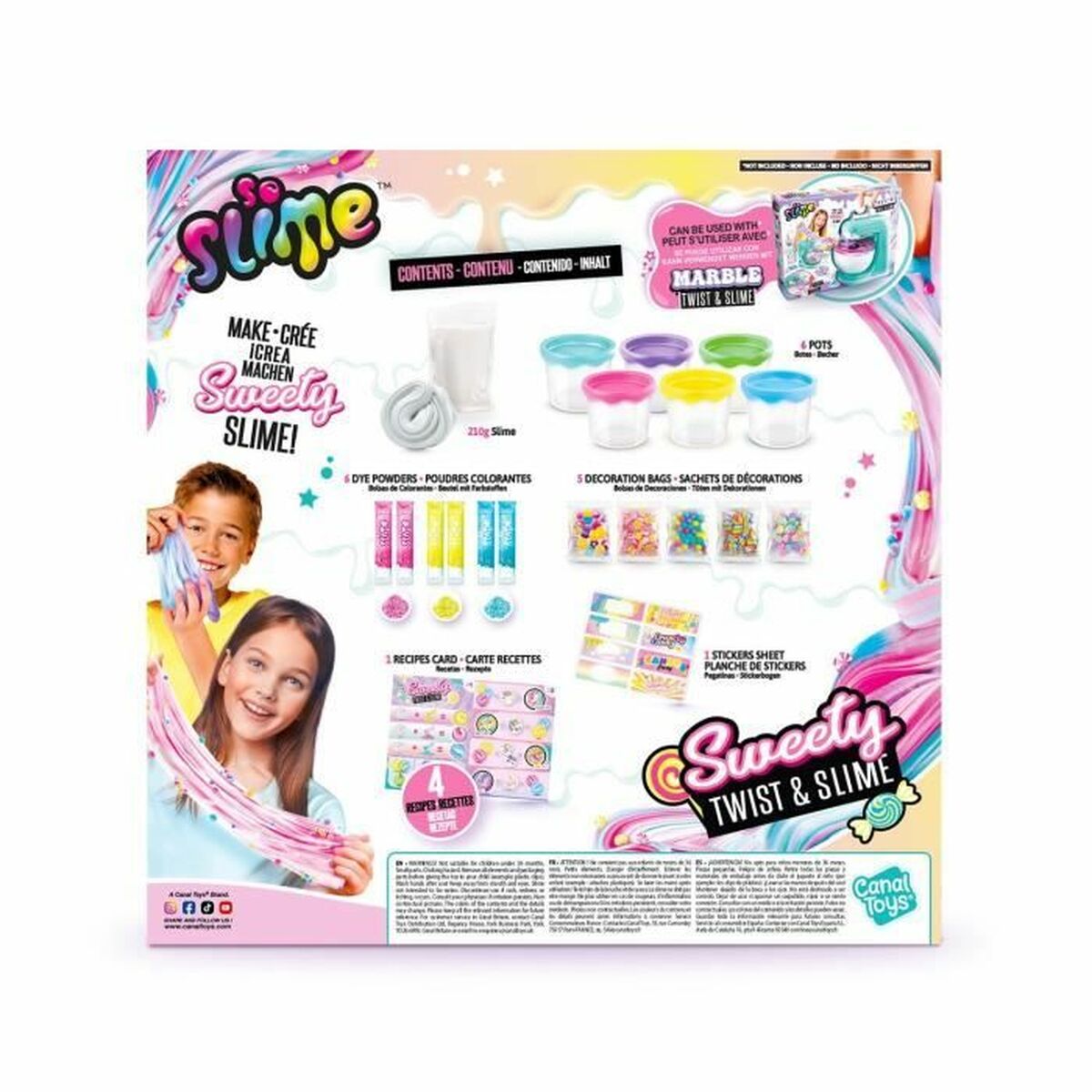 Modellera Spel Canal Toys Twist & Slime Sweety Kit - 6