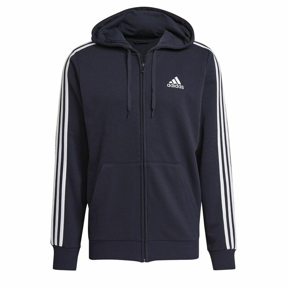 Träningsjacka Herr Adidas Essentials French Terry 3 Mörkblå